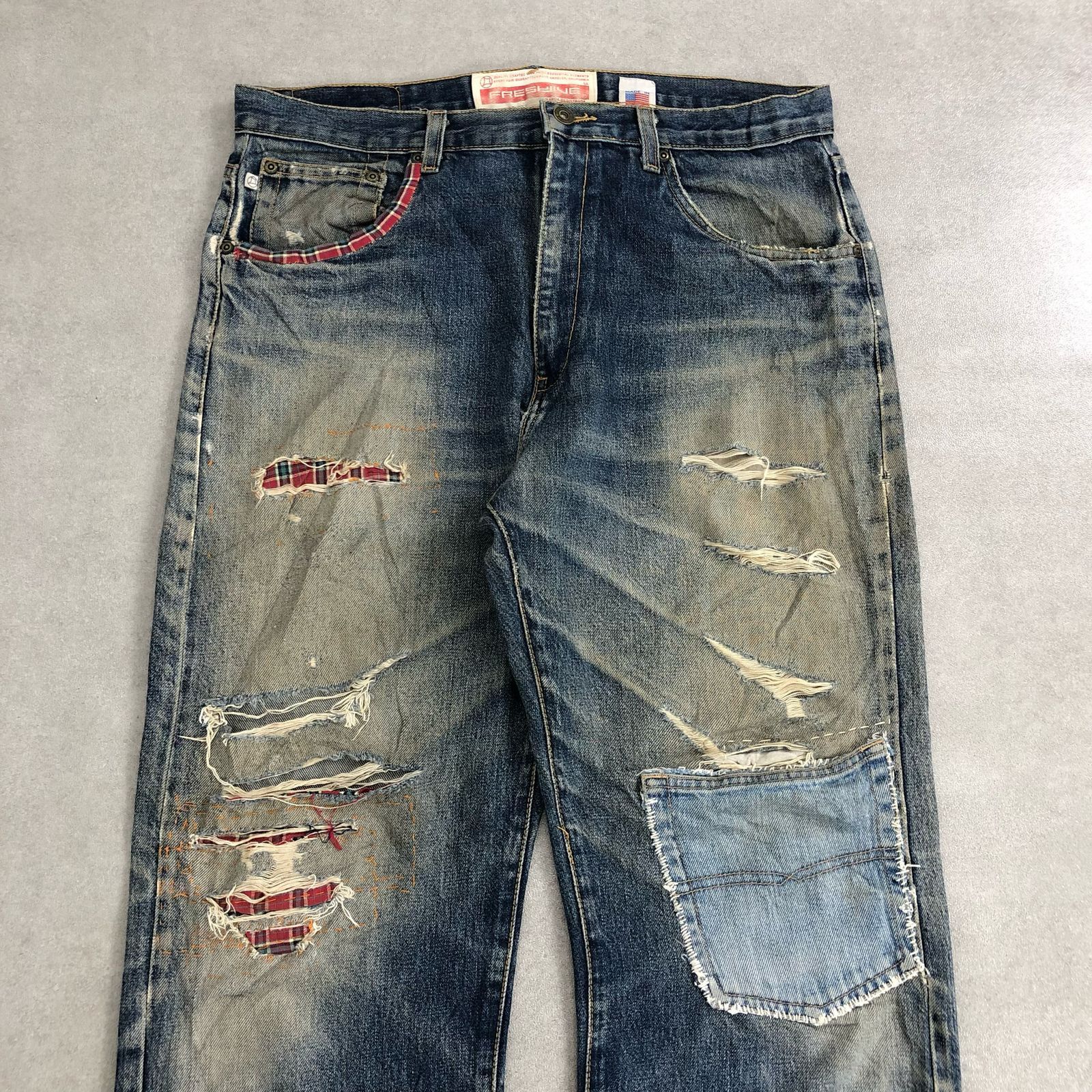 Freshjive Vtg Freshjive Distressed Denim Size US 34 / EU 50 - 2 Thumbnail