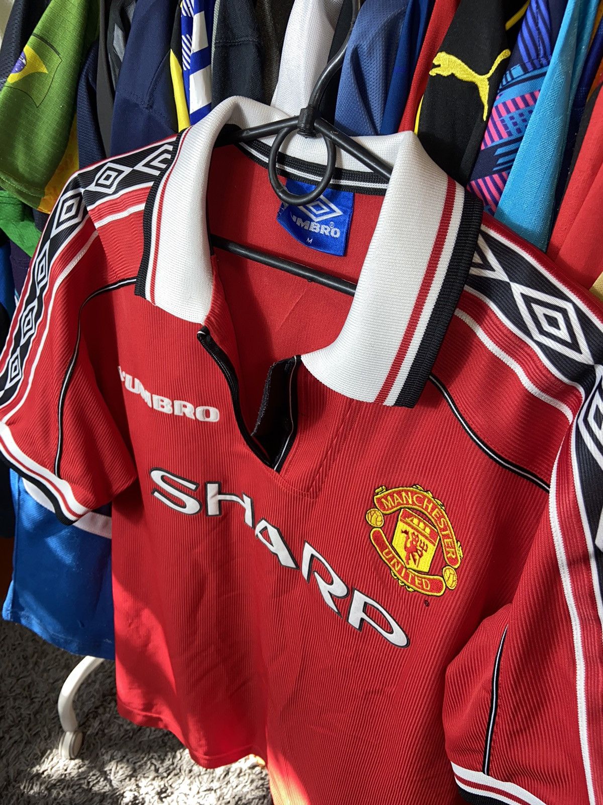 Vintage RARE 🧨UMBRO MANCHESTER UNITED 98/00 SOCCER FOOTBALL JERSEY Size US M / EU 48-50 / 2 - 2 Thumbnail