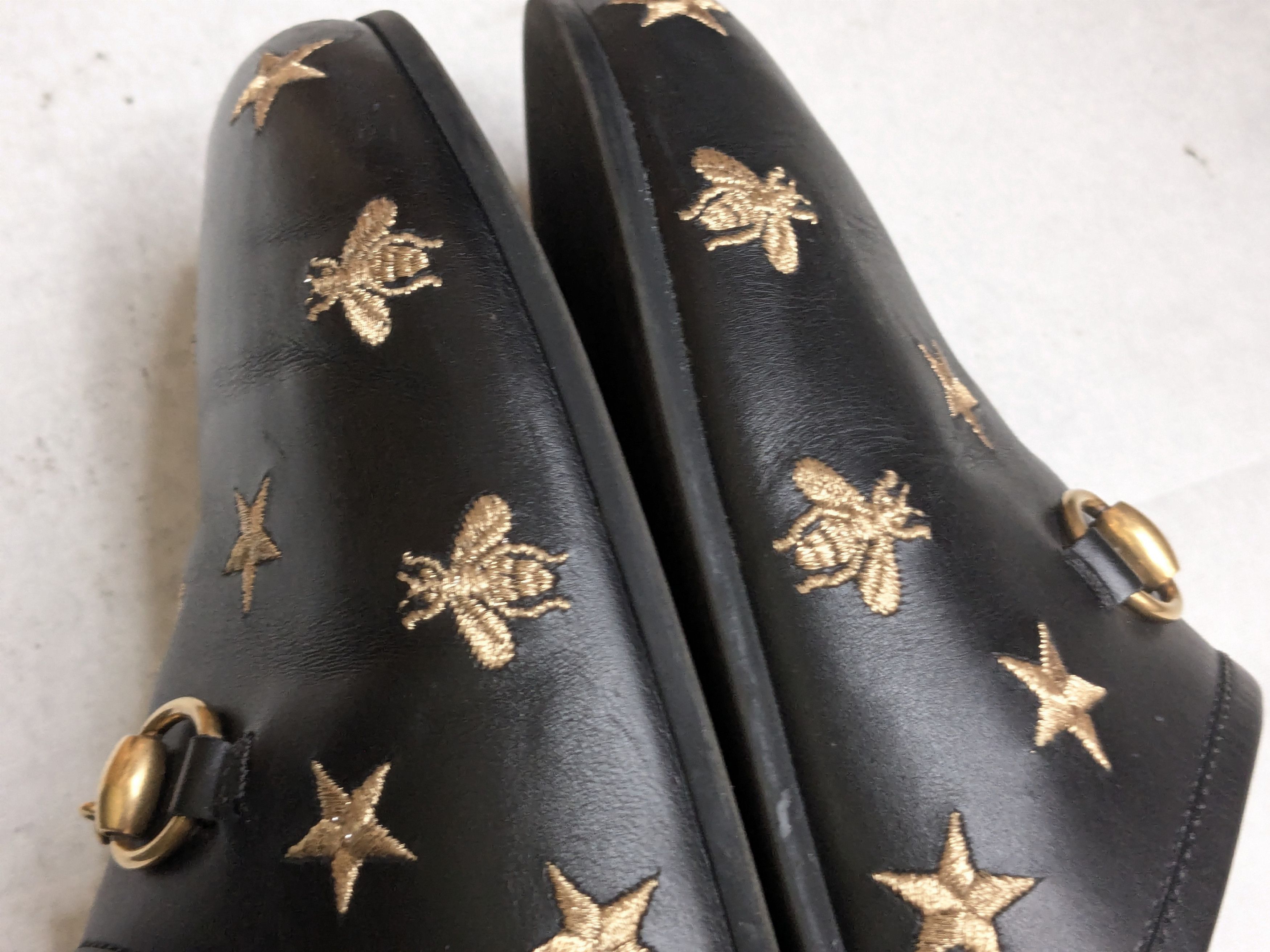 Gucci Gucci Horsebit Loafers Mules Black 9.5 Gold Stars Bees Size US 9.5 / EU 42-43 - 8 Thumbnail