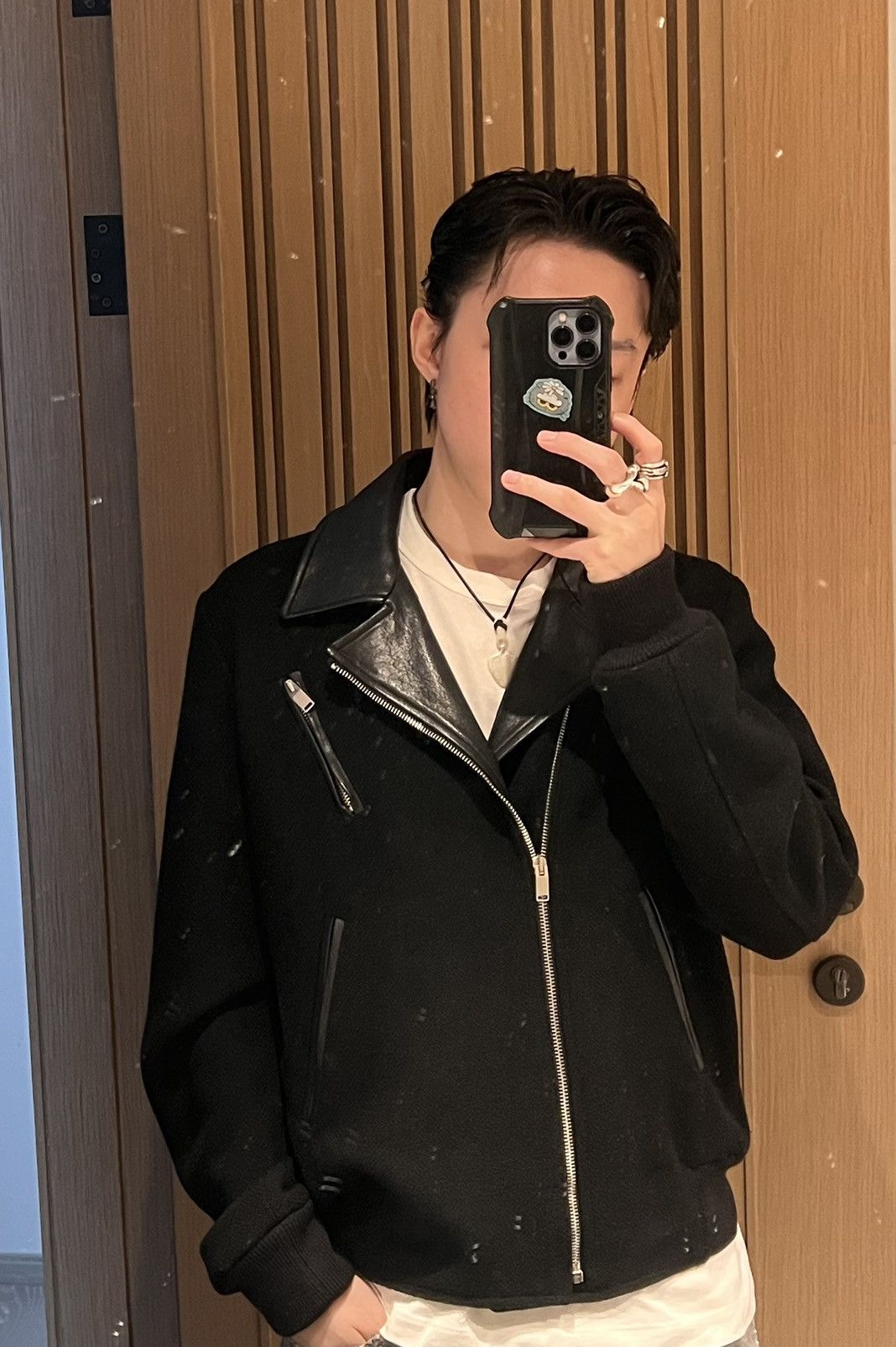 Saint Laurent Paris Saint Laurent Leather collar bomber biker jacket Size US M / EU 48-50 / 2 - 6 Thumbnail
