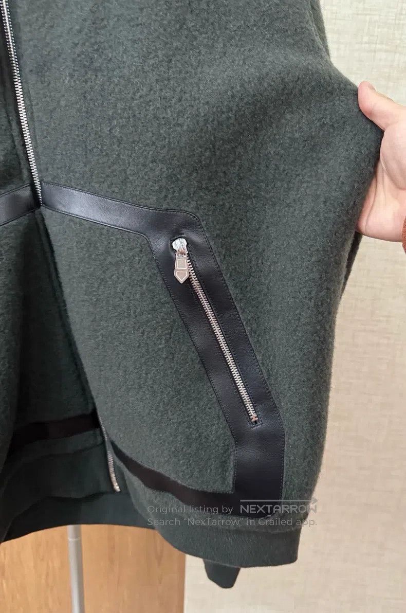Hermes Thick Wool Hooded Jacket