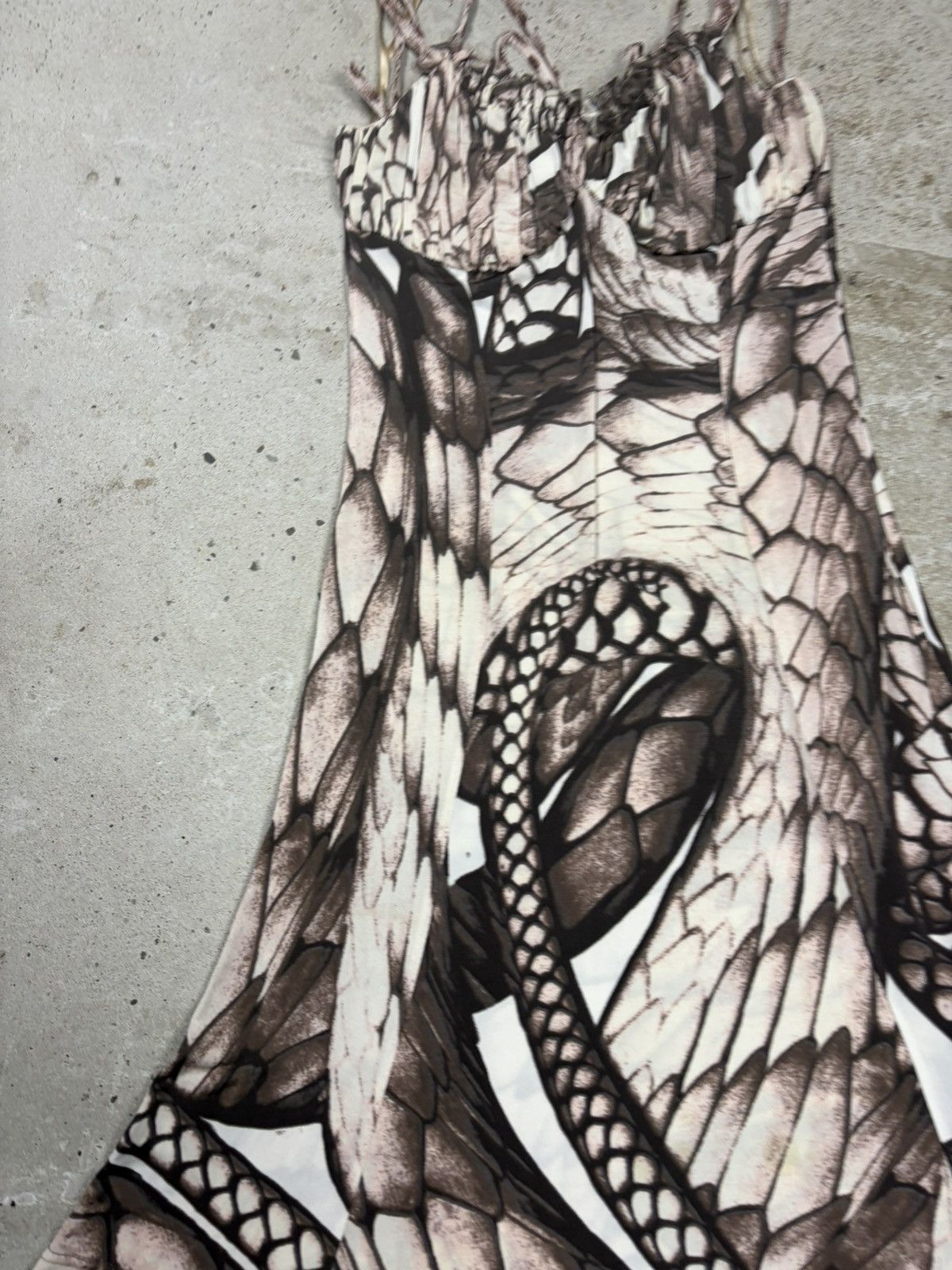 Just Cavalli 2000s Roberto Just Cavalli Snake Skin Print Dress Animal Size M / US 6-8 / IT 42-44 - 5 Thumbnail