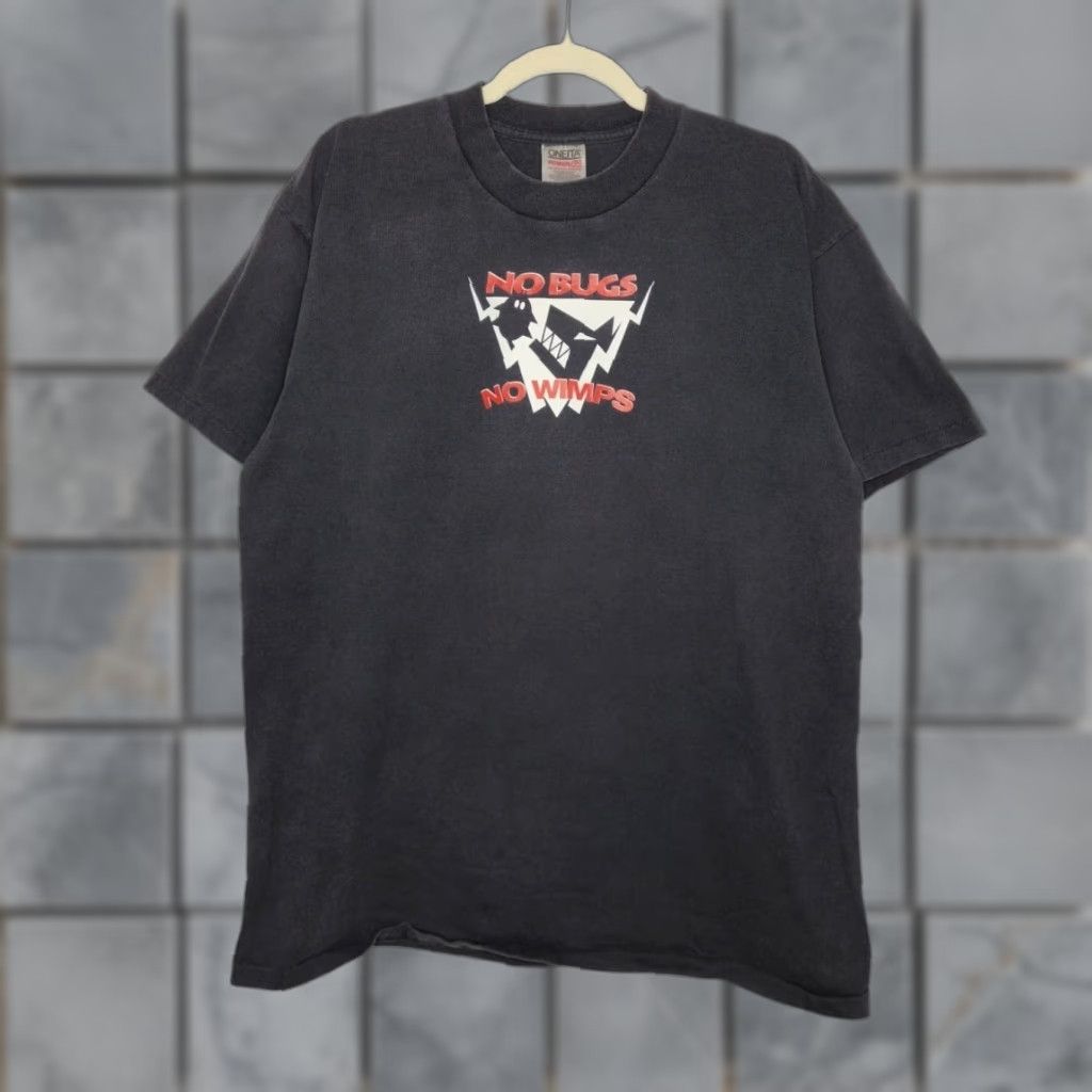 Vintage VINTAGE Oneita Black Art Shirt XL Mens Double Sided Tech Qualtrak Bug Eating Machine Computer Size US XL / EU 56 / 4 - 1 Thumbnail
