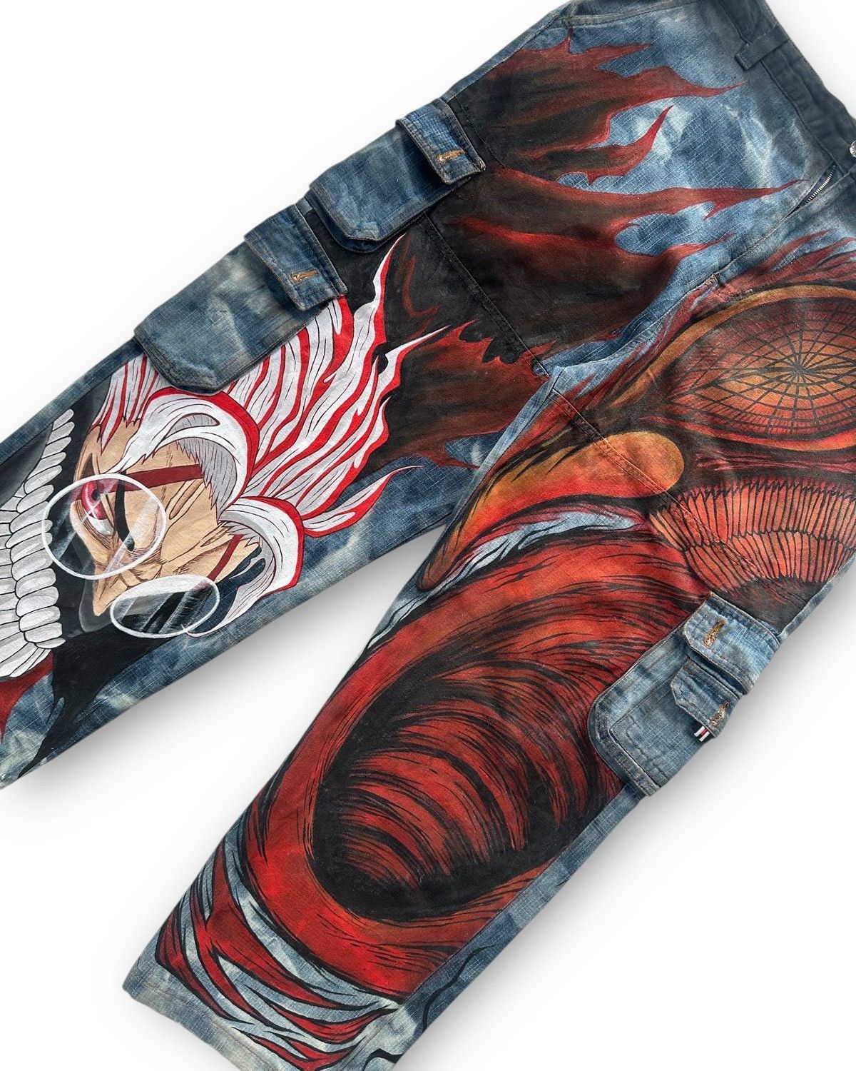 Anime Okarun Custom jeans Size US 35 - 2 Thumbnail