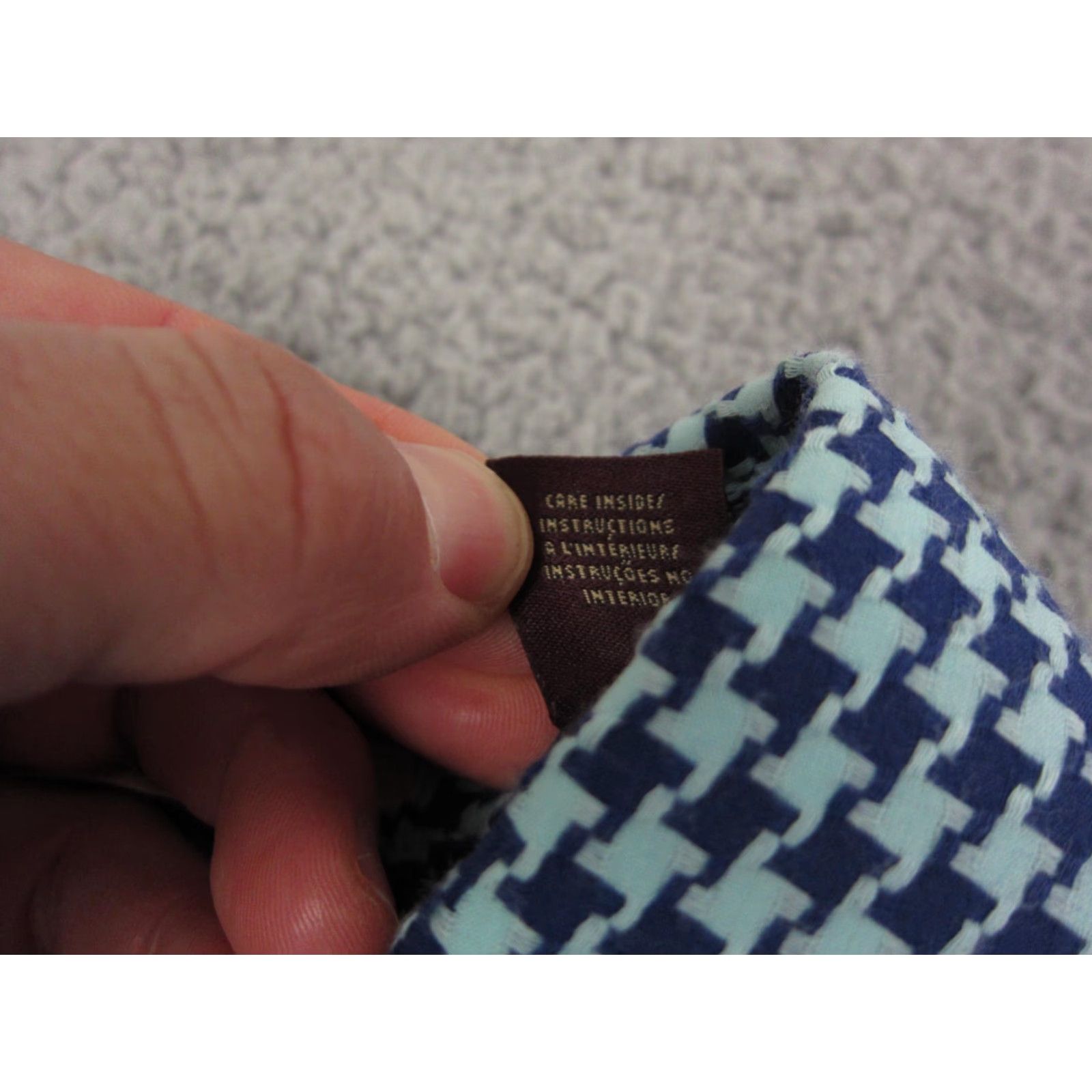 Scotch & Soda Scotch & Soda Shirt Adult Medium Blue Houndstooth Mens Button Up Casual 90s 80s Size US M / EU 48-50 / 2 - 7 Thumbnail