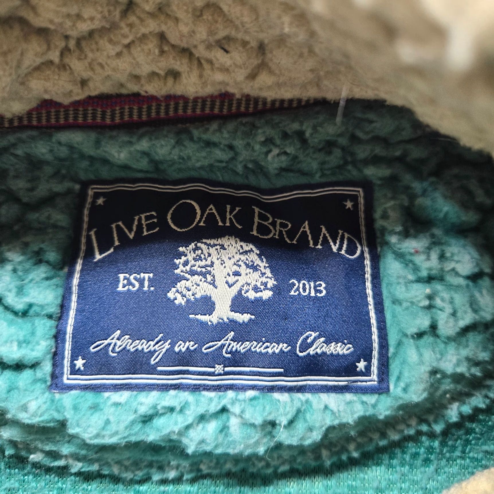 Vintage Live Oak Vest Solid Green Faux Sherpa Zip Sleeveless Sweater - L Adult Women Casual Fall Lightweight Pockets Full Zip Size L / US 10 / IT 46 - 2 Thumbnail