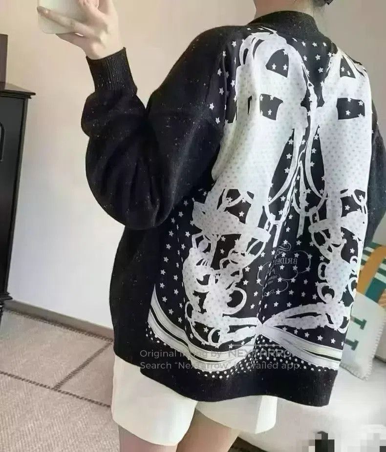 Hermes Hermes Silk and knit open front cardigan Size XS / US 0-2 / IT 36-38 - 3 Thumbnail