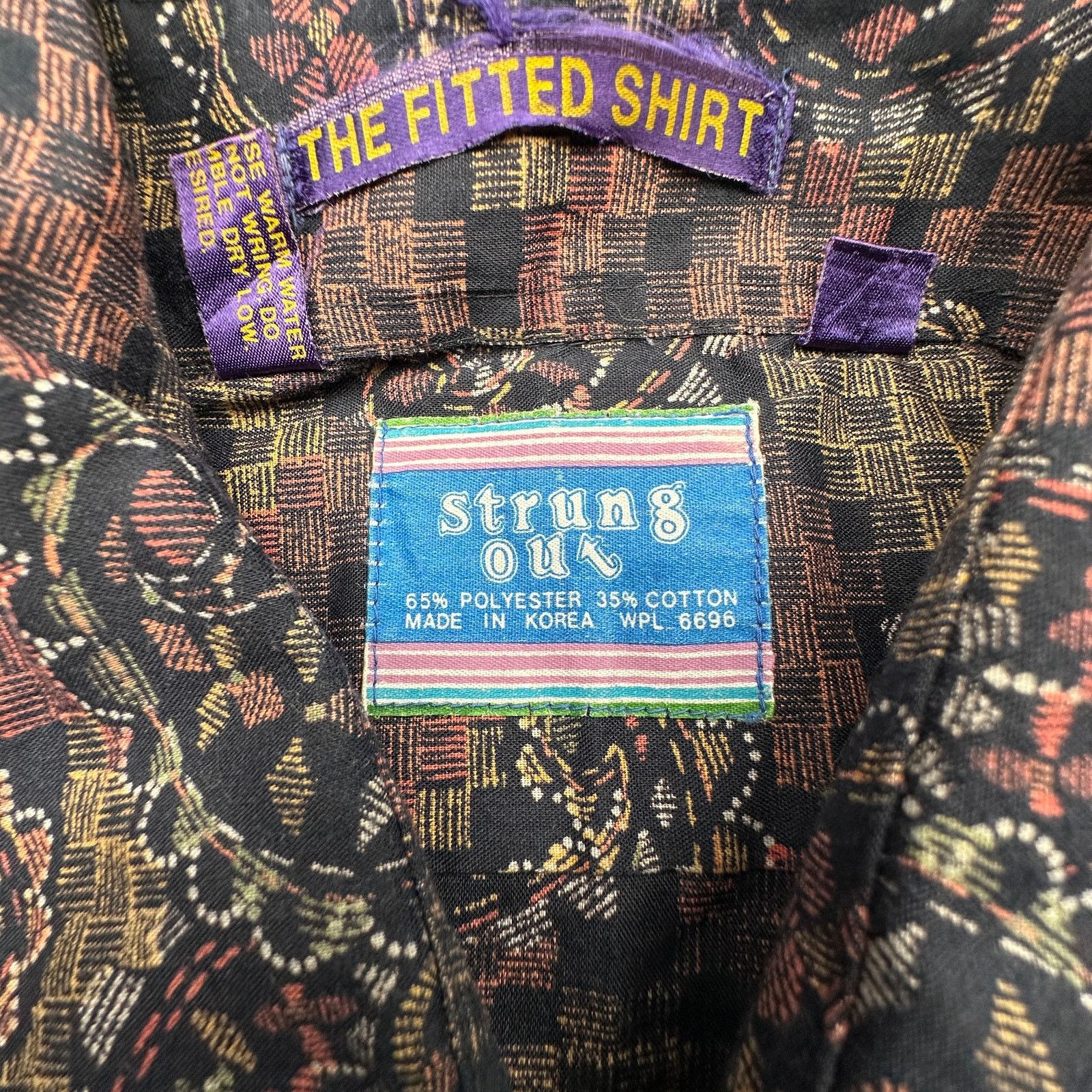 Vintage Vintage 70s Strung Out Psychedelic The Fitted Shirt Mens L Size US L / EU 52-54 / 3 - 3 Thumbnail