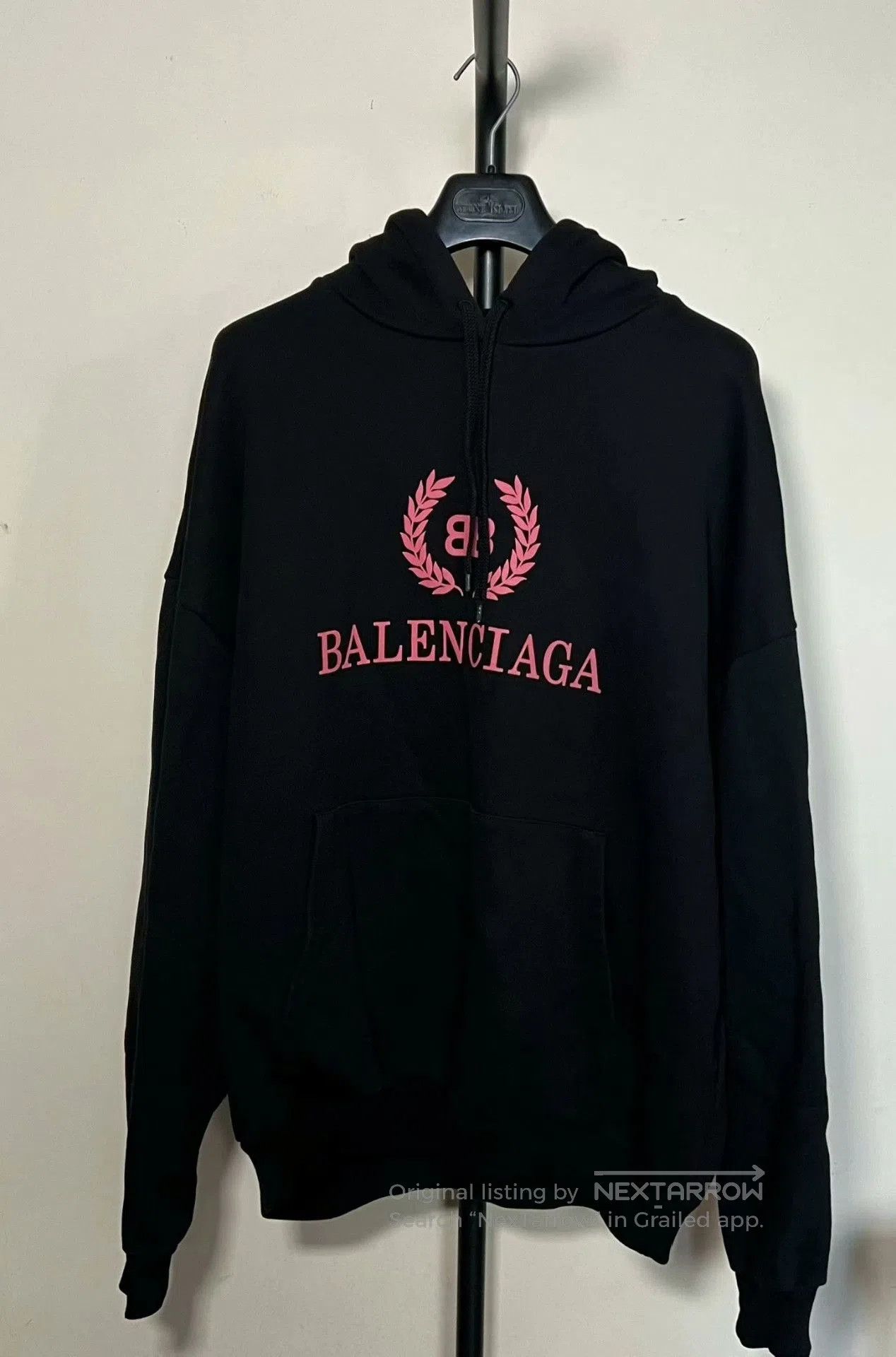 Balenciaga Balenciaga Black Pink Logo Hoodie Size L. Size US L / EU 52-54 / 3 - 1 Thumbnail