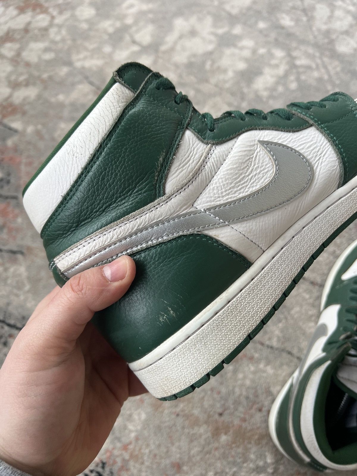 Jordan Brand Nike Air Jordan 1 High OG Green White Size US 14 / EU 47 - 10 Thumbnail