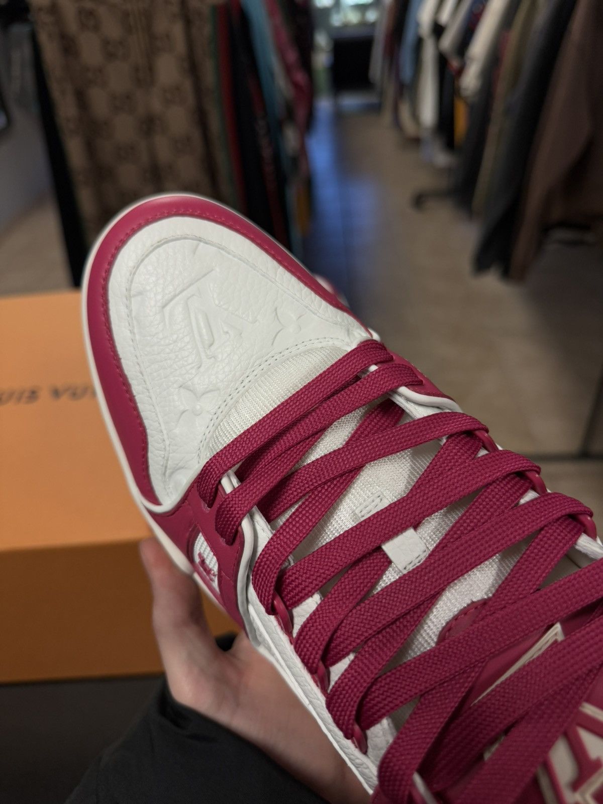 Louis Vuitton Louis Vuitton Low Top Pink Trainers Size 9LV/10US (NEW) Size US 10 / EU 43 - 3 Thumbnail