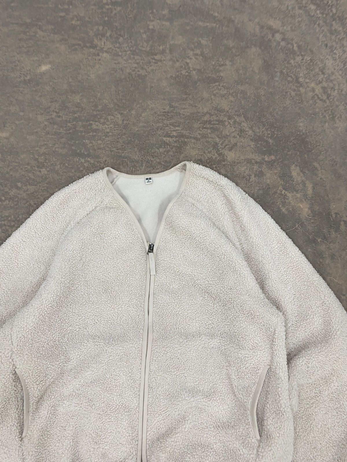 Japanese Brand VINTAGE PILE LINED FLEECE ZIPPER CARDIGAN UNIQLO SHERPA Size XL / US 12-14 / IT 48-50 - 6 Thumbnail
