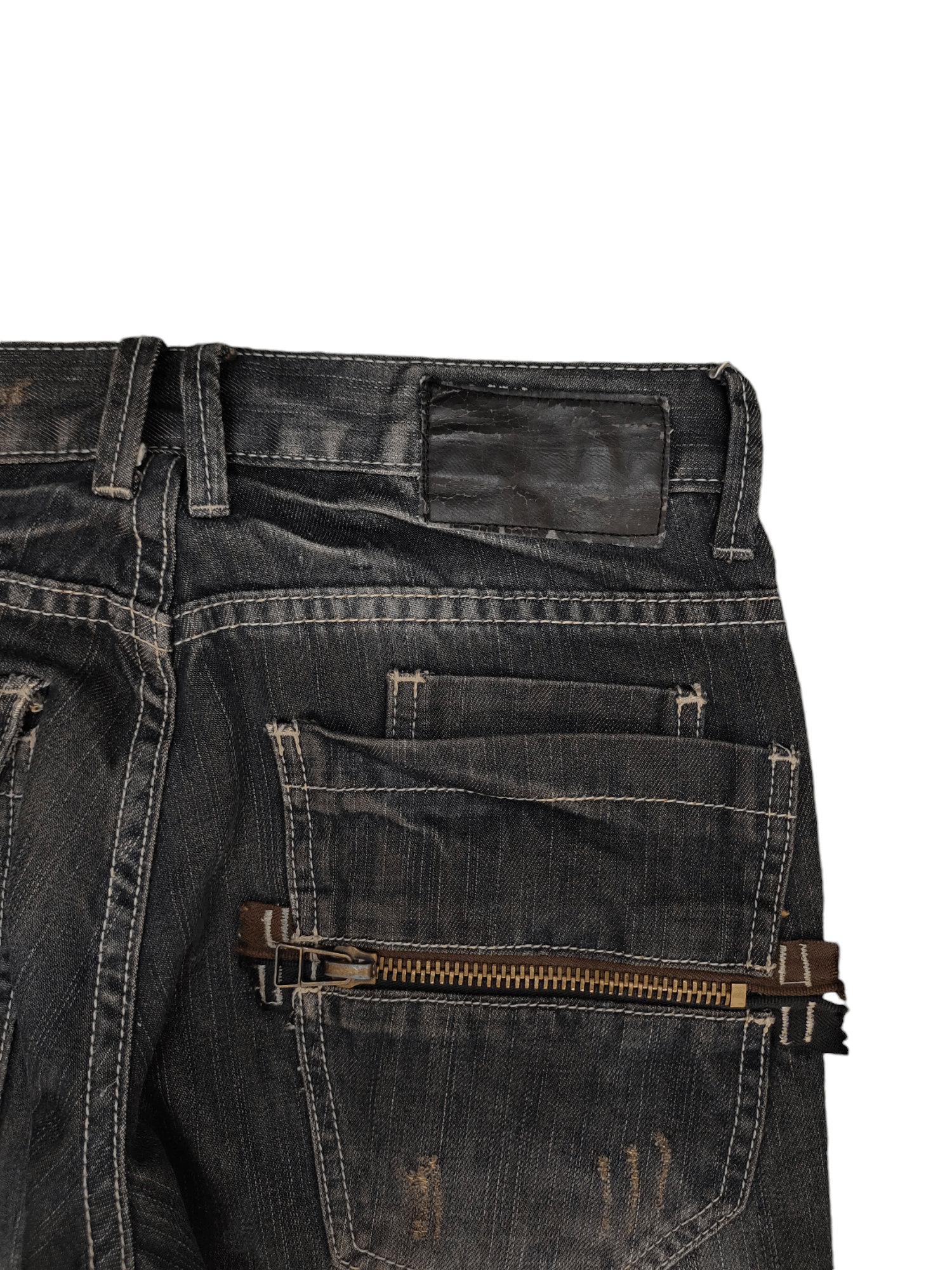 Comme des Garcons × Undercover Vintage Clone Devgru Clawmark Distress Faded Denim Jeans Size US 30 / EU 46 - 13 Thumbnail