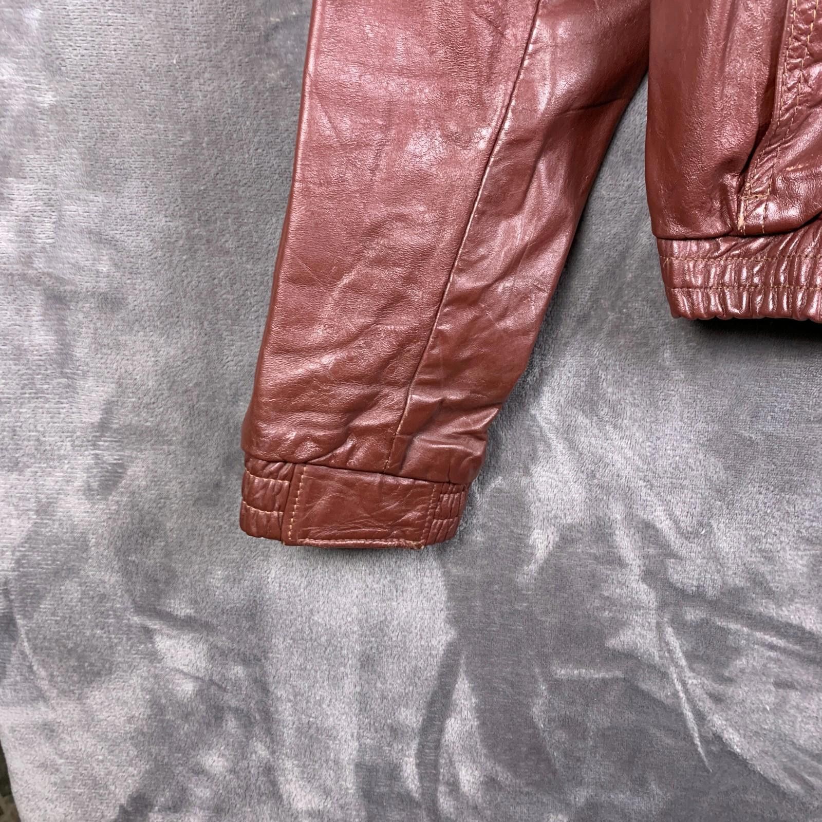 The Unbranded Brand Vintage 80's Classic Leather Jacket Brown Sz. 46R (302) Size US M / EU 48-50 / 2 - 5 Thumbnail