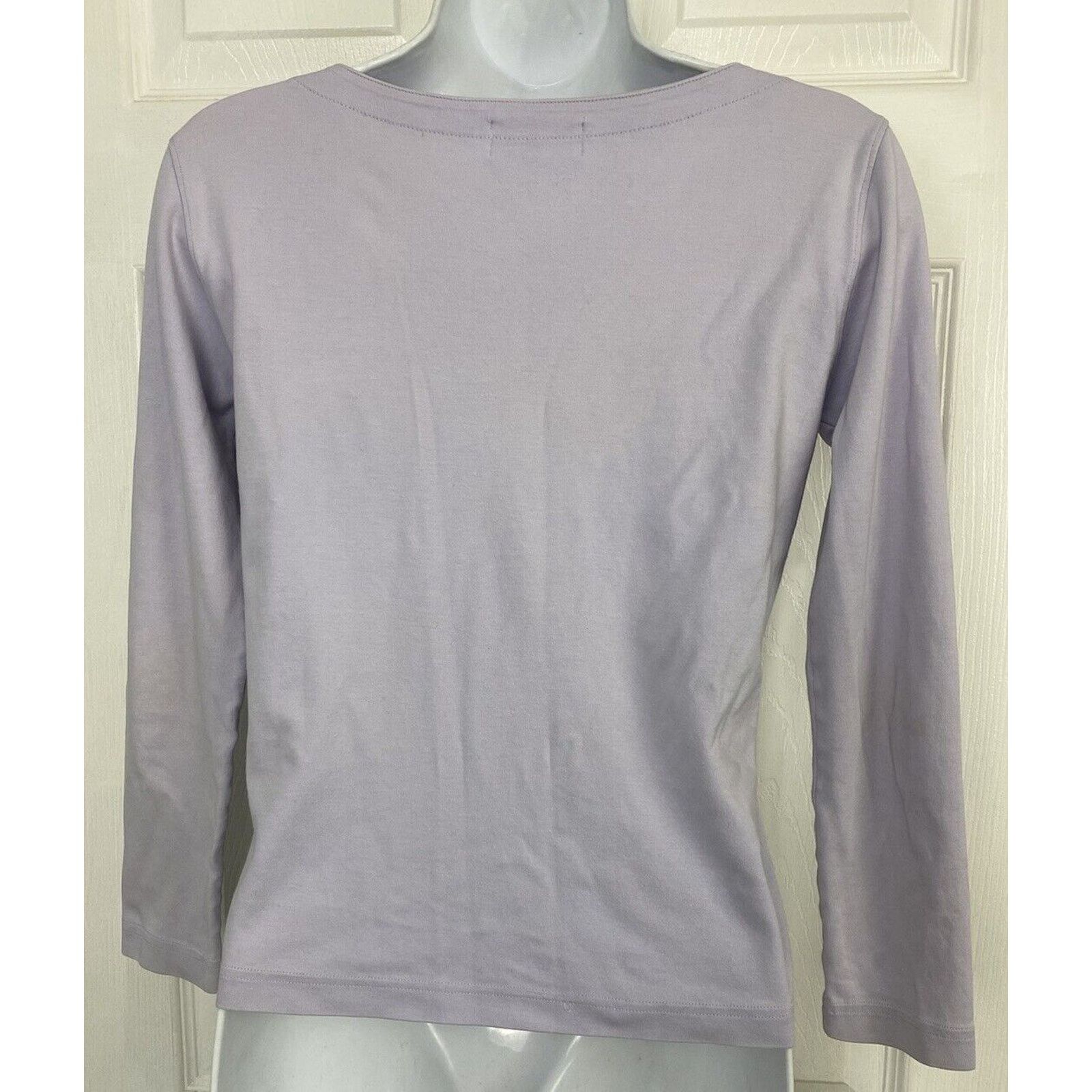 Courreges Vintage Courreges Lavender Purple 3/4 Sleeve T Shirt Paris Size M / US 6-8 / IT 42-44 - 3 Thumbnail