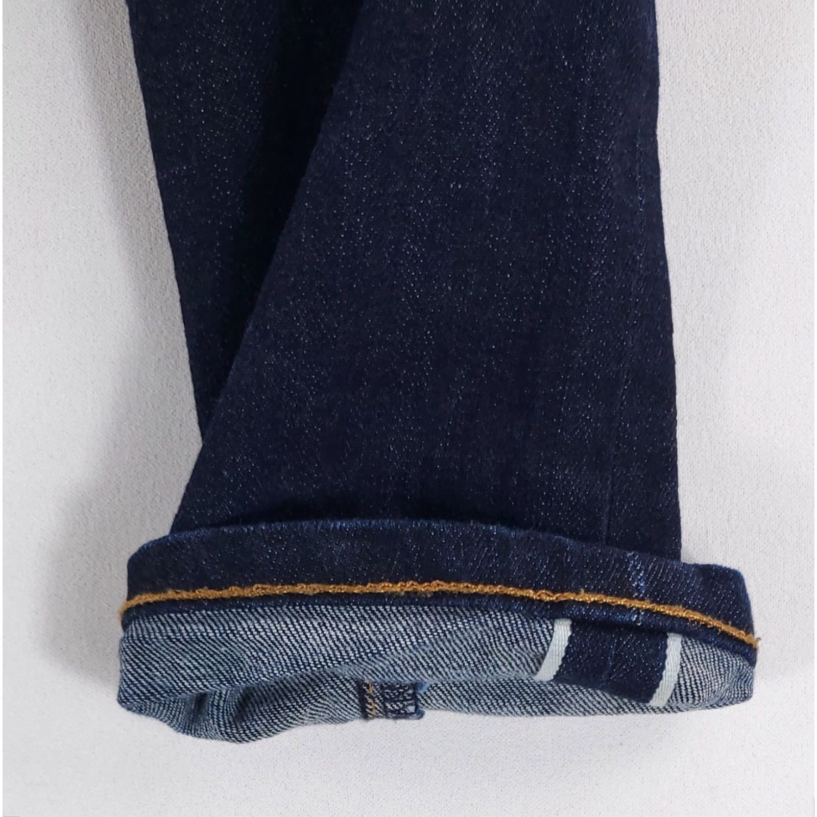 Vintage BALDWIN Jeans Skinny Selvedge Blue Mens 31 Inseam 32 Skinny 31x32.5 Actual 27? Size US 31 - 4 Thumbnail