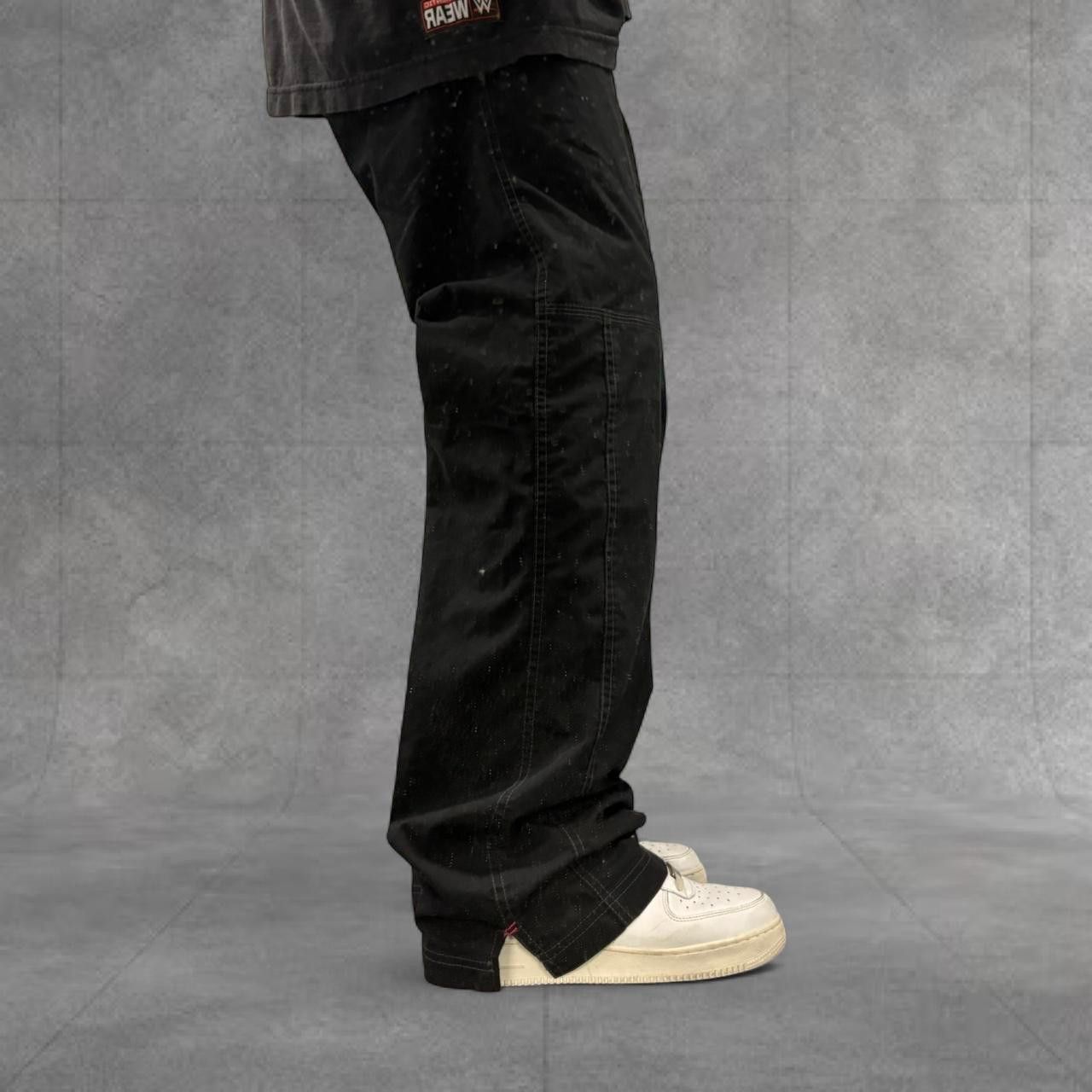 Vintage Crazy Vintage Y2K 2000s Baggy Wideleg Black with pink accents sweatpants! Size US 32 / EU 48 - 2 Thumbnail