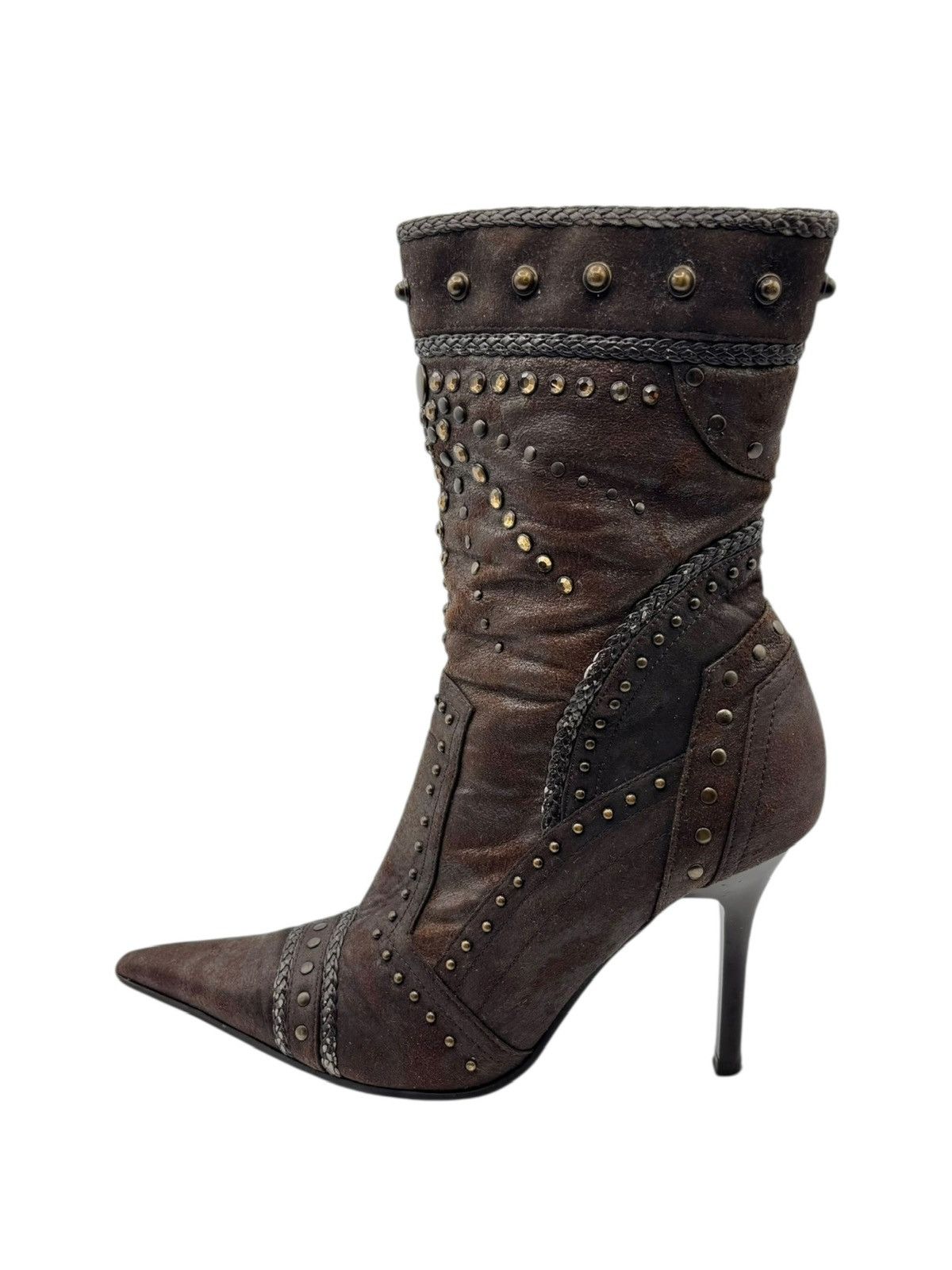 Cowboy Equipment Y2k El Dantes type leather brown heels Size 37 Size US 7 / IT 37 - 7 Thumbnail