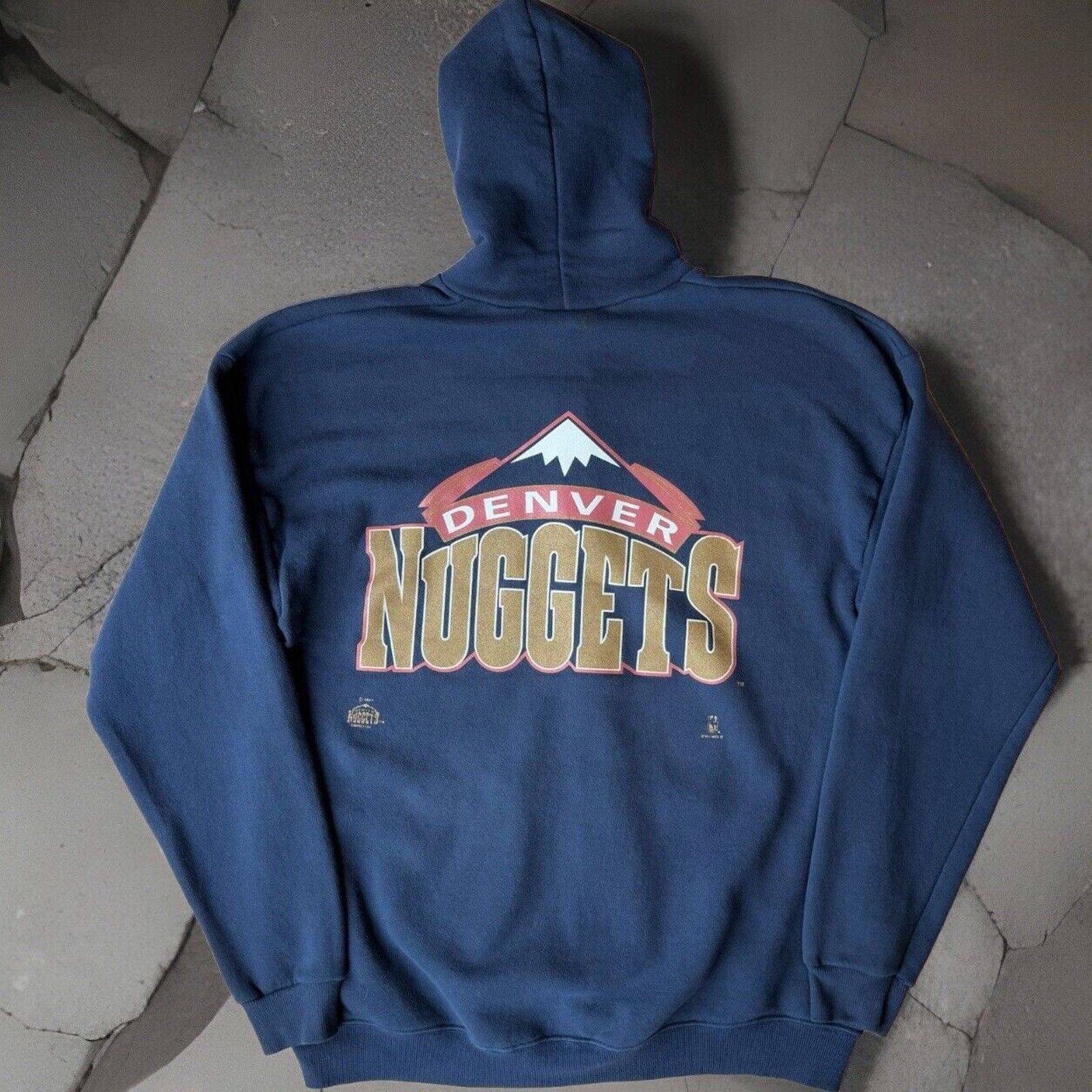 NBA × Vintage Vintage Denver Nuggets Jacket XL Navy 90s Full Zip NBA Size US XL / EU 56 / 4 - 1 Thumbnail