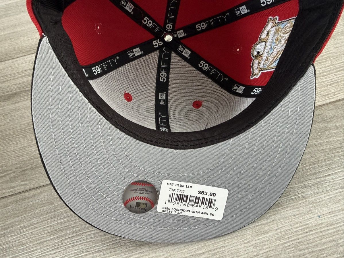 New Era Los Angeles Dodgers Hat Club New Era Red Black Fitted 7 3/8 Size ONE SIZE - 10 Thumbnail