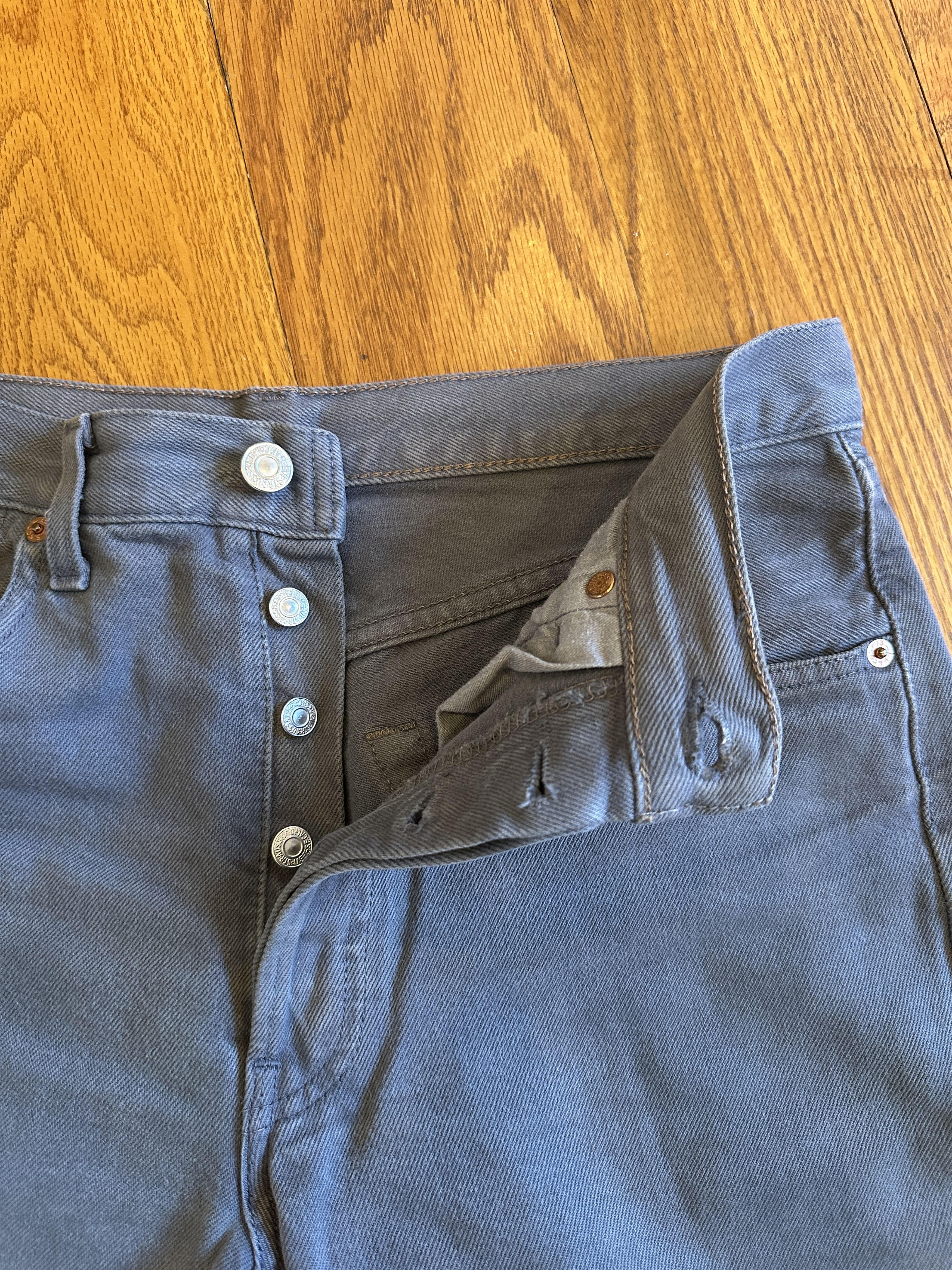 Levi's Vintage Levi's 501 Grey Denim 90s Size US 30 / EU 46 - 4 Thumbnail