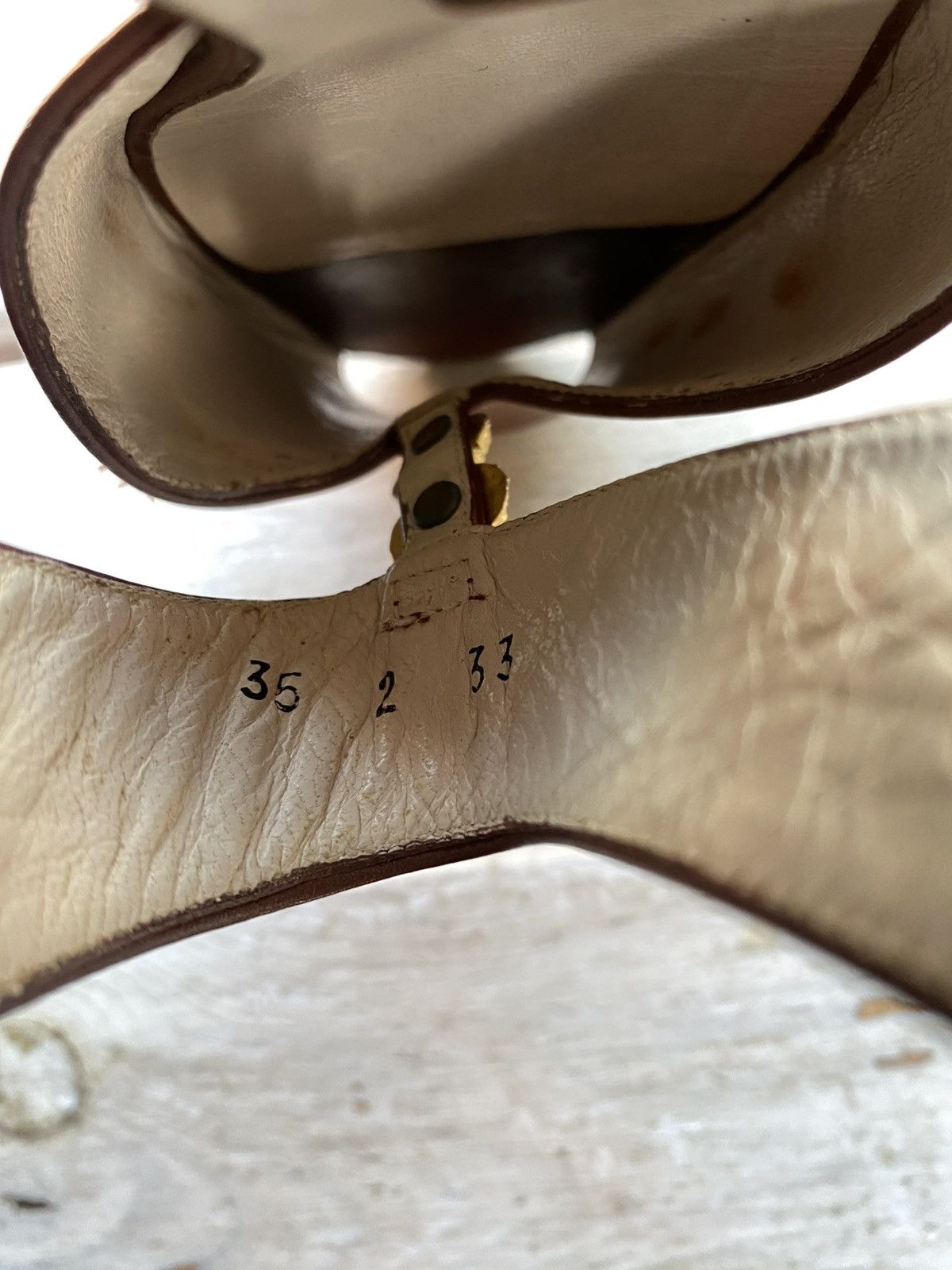 Bally × Designer Bally Made in Switzerland Leather Sandals with Gold Accents Size US 5 / IT 35 - 11 Thumbnail