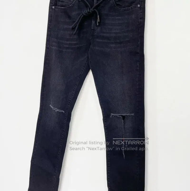 Off-White Black Denim Casual Pants .