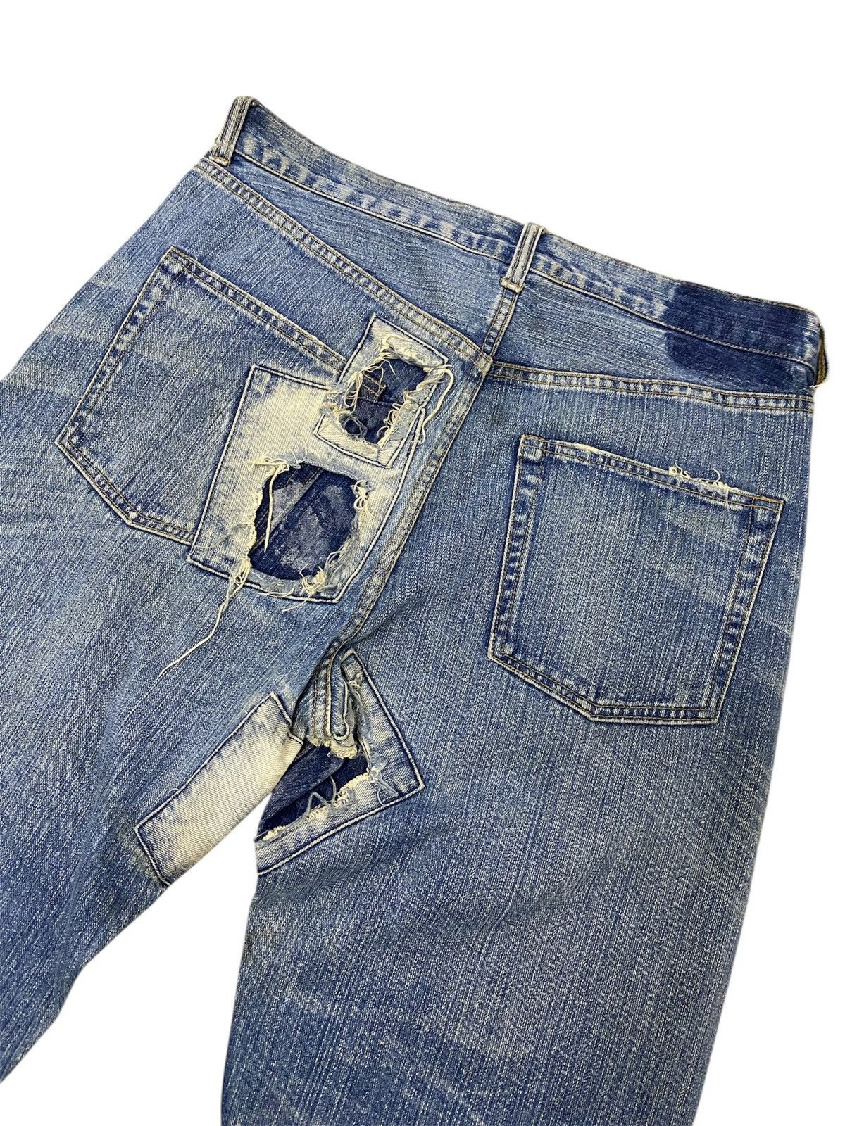 Japanese Brand Kapital Style Exhibitionist Patchwork Denim Jeans Size US 34 / EU 50 - 5 Thumbnail