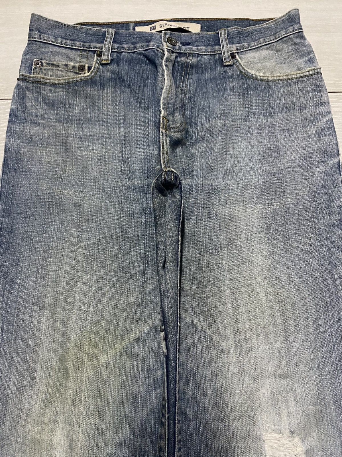 Gap Vintage Gap Denim Faded Wash Distressed Loose Jeans Size US 30 / EU 46 - 3 Thumbnail