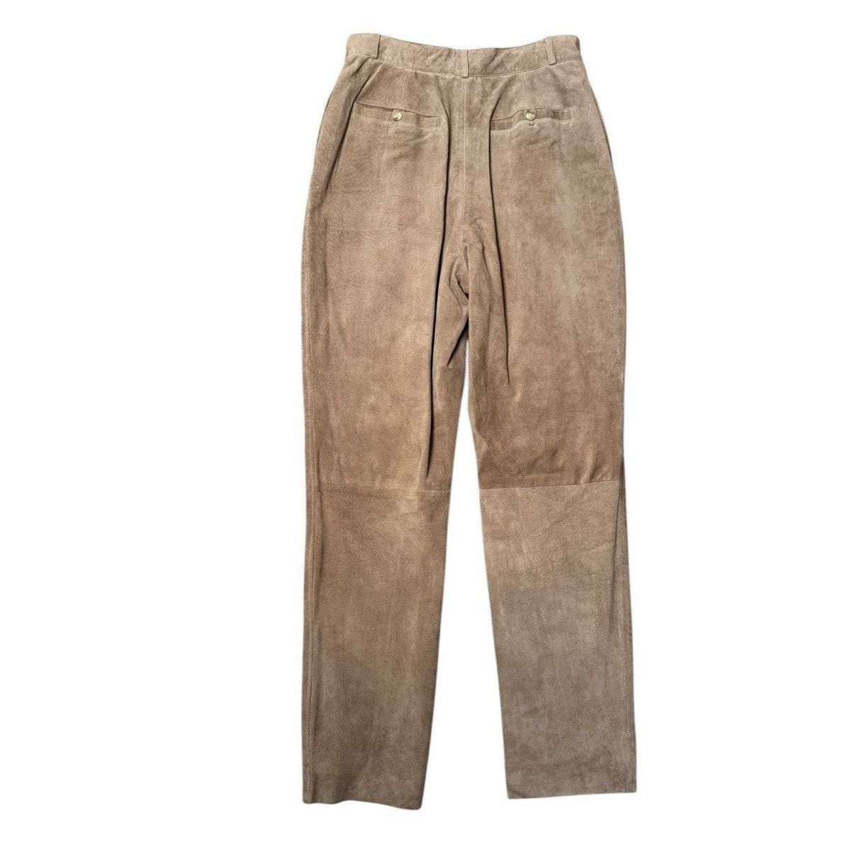 Other Maglia NEW Vintage Suede Leather Pants Pleated Straight Leg Size 30" / US 8 / IT 44 - 4 Thumbnail