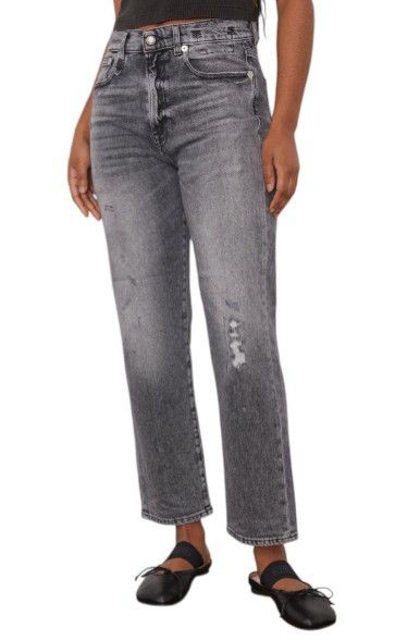 R13 BOYFRIEND 27 Vintage Grey Cropped Jeans 88837 Size 27" / US 4 / IT 40 - 1 Thumbnail