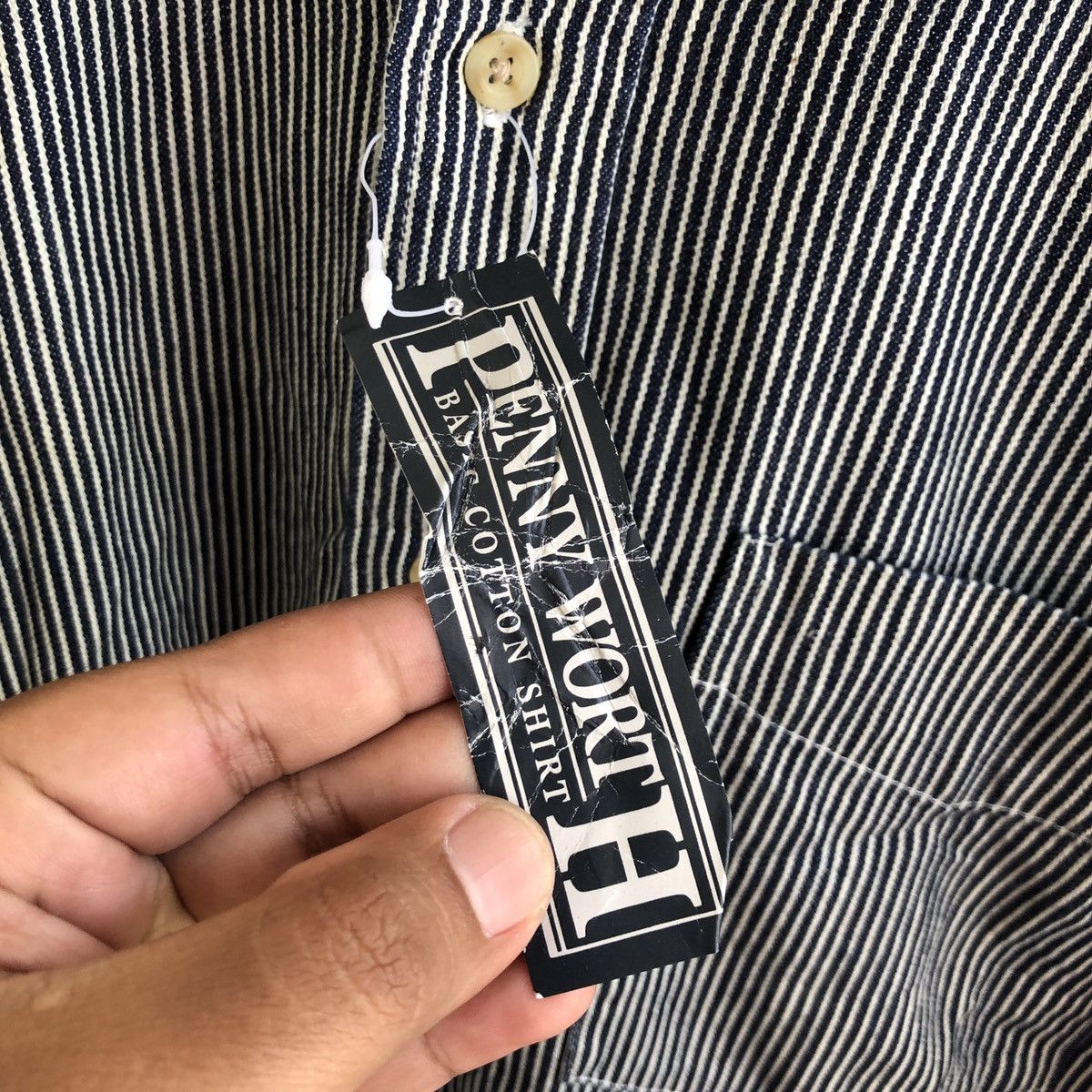 Japanese Brand × Vintage PENNY WORTH HICKORY SHIRT Size US L / EU 52-54 / 3 - 5 Thumbnail
