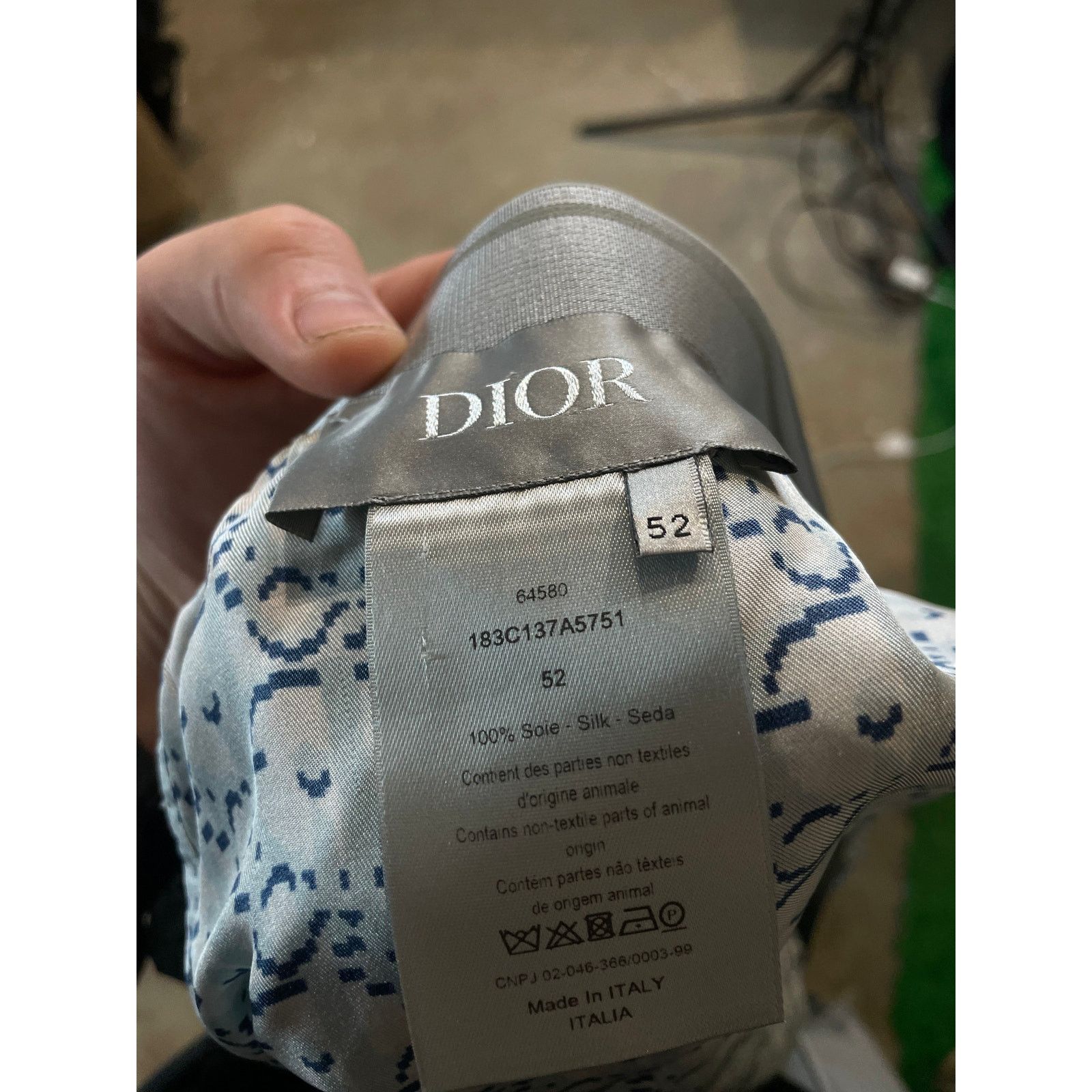 Dior Dior Oblique Silk Pants Baby Blue Used 52 (XL) Size US 36 / EU 52 - 2 Thumbnail
