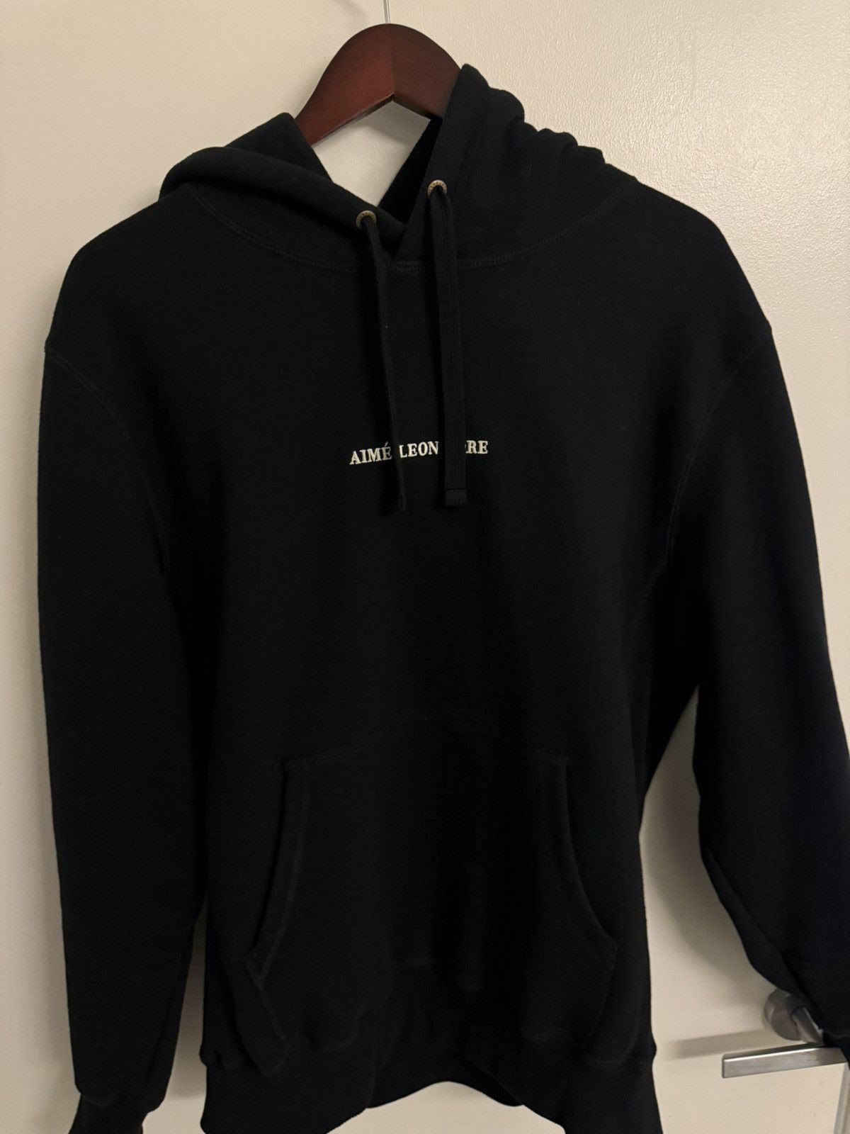 image of Aime Leon Dore Ald Jet Black Uniform Hoodie Fw21 Large, Men's