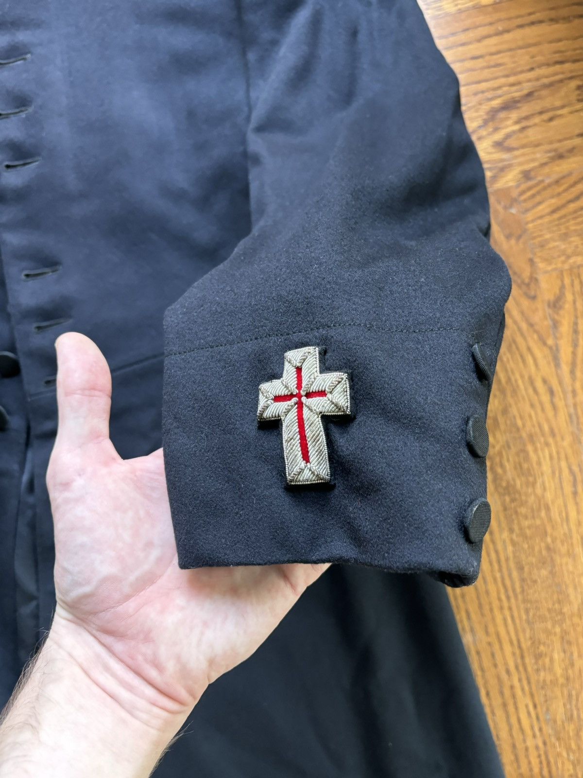 Other Antique Knights Templar Frock Coat Freemasons Lilley Co Robe Size US S / EU 44-46 / 1 - 11 Thumbnail