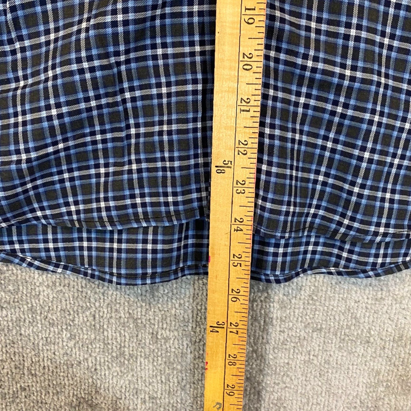 Billy Reid Billy Reid Shirt Mens Medium Regular Blue Gray Plaid Button-Up L/S Dress Casual Winter Spring Summer Fall Shirt Mens Size 40R - 6 Thumbnail