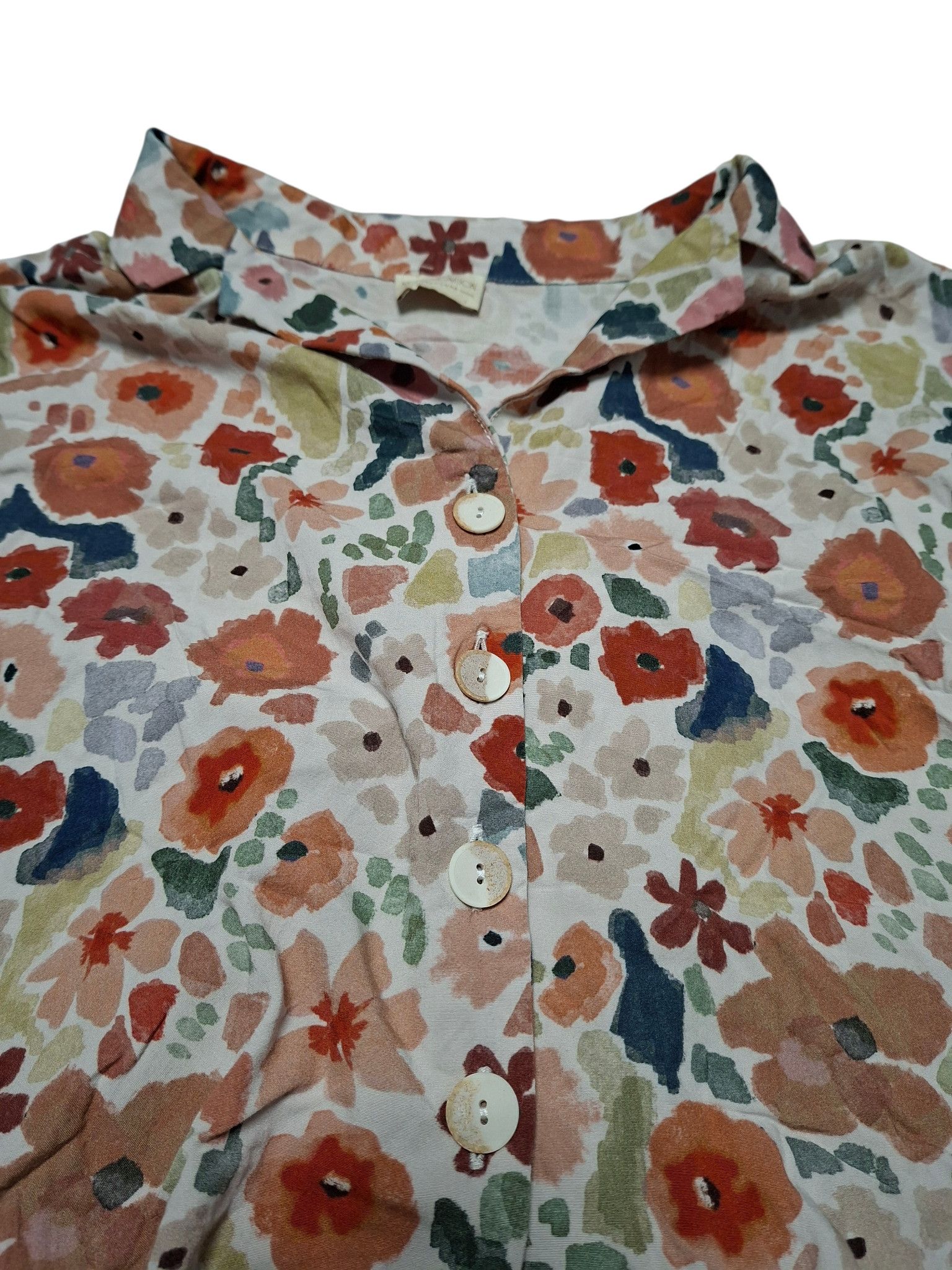 Other MUS BOMBON MADE IN SPAIN FLOWERS VISCOSE LADY`S SHIRT Size L / US 10 / IT 46 - 3 Thumbnail
