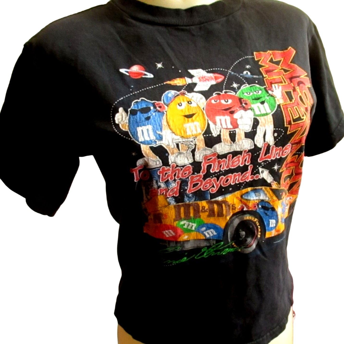 Vintage Vintage Women's T-shirt XS S 1990s Ernie Irvin #36 M&M's 199 Size XS / US 0-2 / IT 36-38 - 3 Thumbnail
