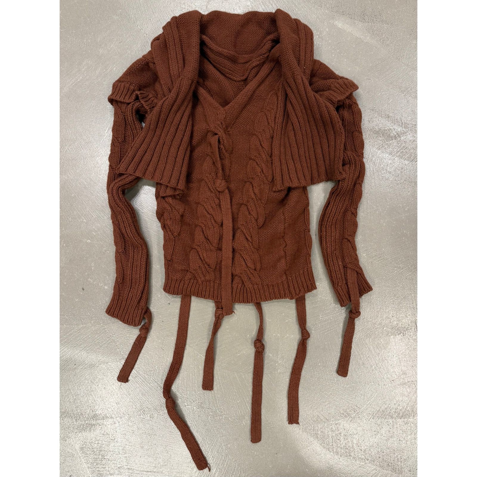 Vivienne Westwood A/W2004 V. Westwood deconstructed cable knit straps sweater Size M / US 6-8 / IT 42-44 - 1 Thumbnail