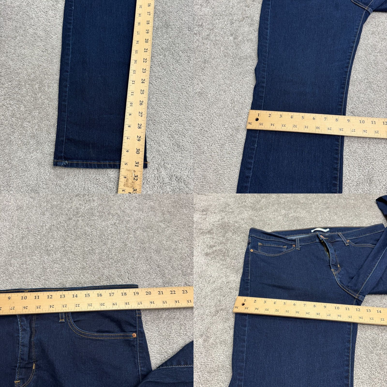 Levi's Levi's 314 Shaping Straight Denim Jeans Women 34 Blue Dark Wash Mid Rise Stretch Blue Size 24" / US 00 / IT 34 - 10 Thumbnail