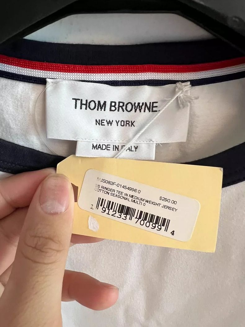 Thom Browne Thom Browne White tee in patchwork Size US XS / EU 42 / 0 - 2 Thumbnail