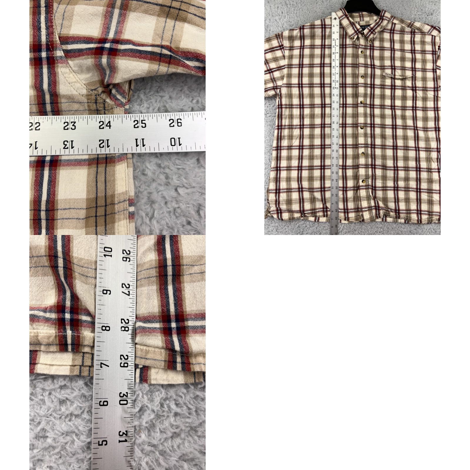 Big Dogs VINTAGE Big Dogs Shirt Mens 2XL Beige Plaid 100% Cotton Button-Up Pocket Collared Slim Fit 90s Theme Mens Size US XXL / EU 58 / 5 - 9 Thumbnail