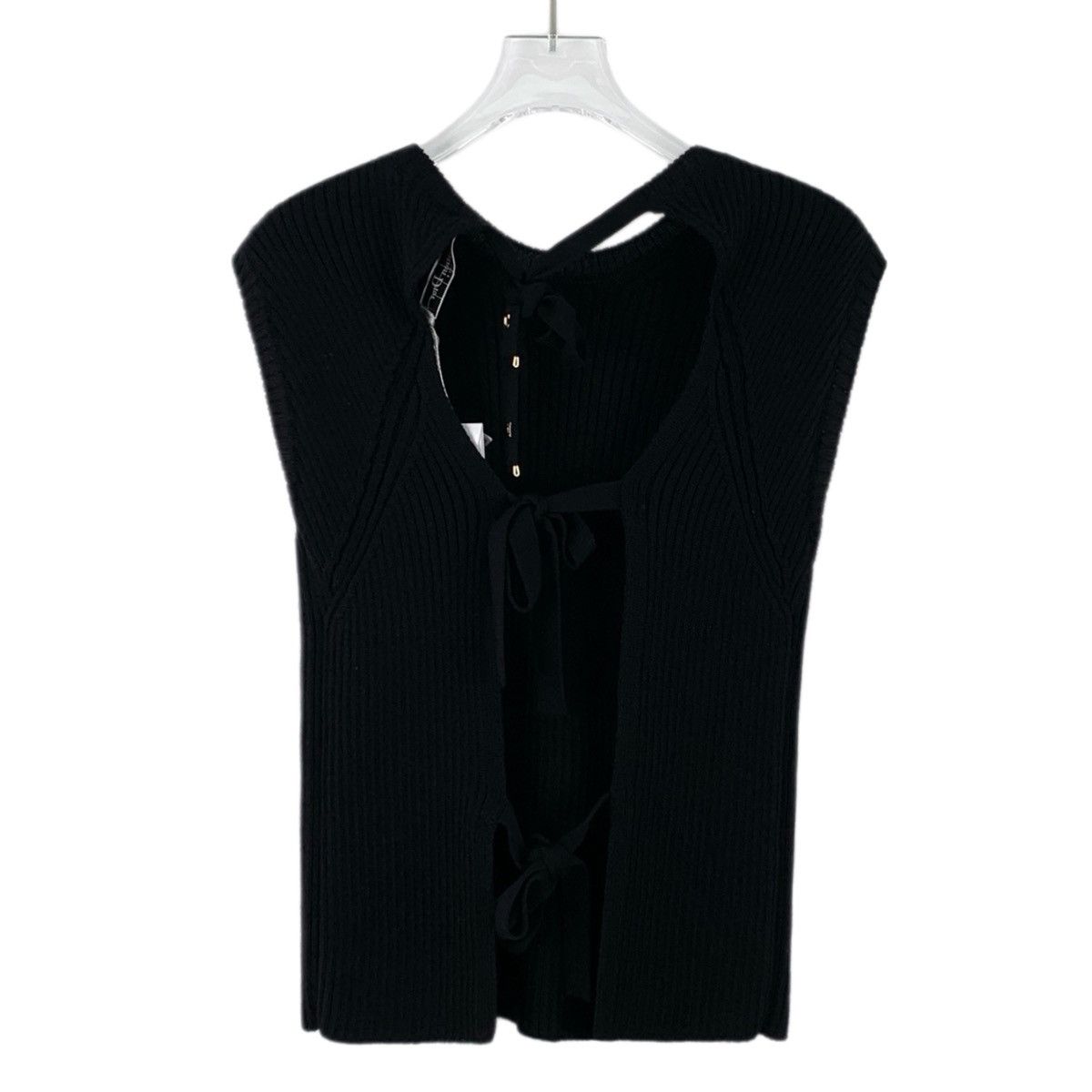 Dior Dior 23 Style Black Wool Sleeveless Knit Vest K26WX Size M / US 6-8 / IT 42-44 - 2 Thumbnail