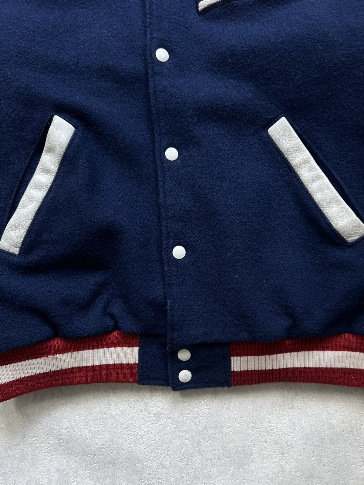 Nike 00's NIKE SOX EXTREMLY RARE VARSITY HEAVE BOMBER JACKET Size US L / EU 52-54 / 3 - 6 Thumbnail