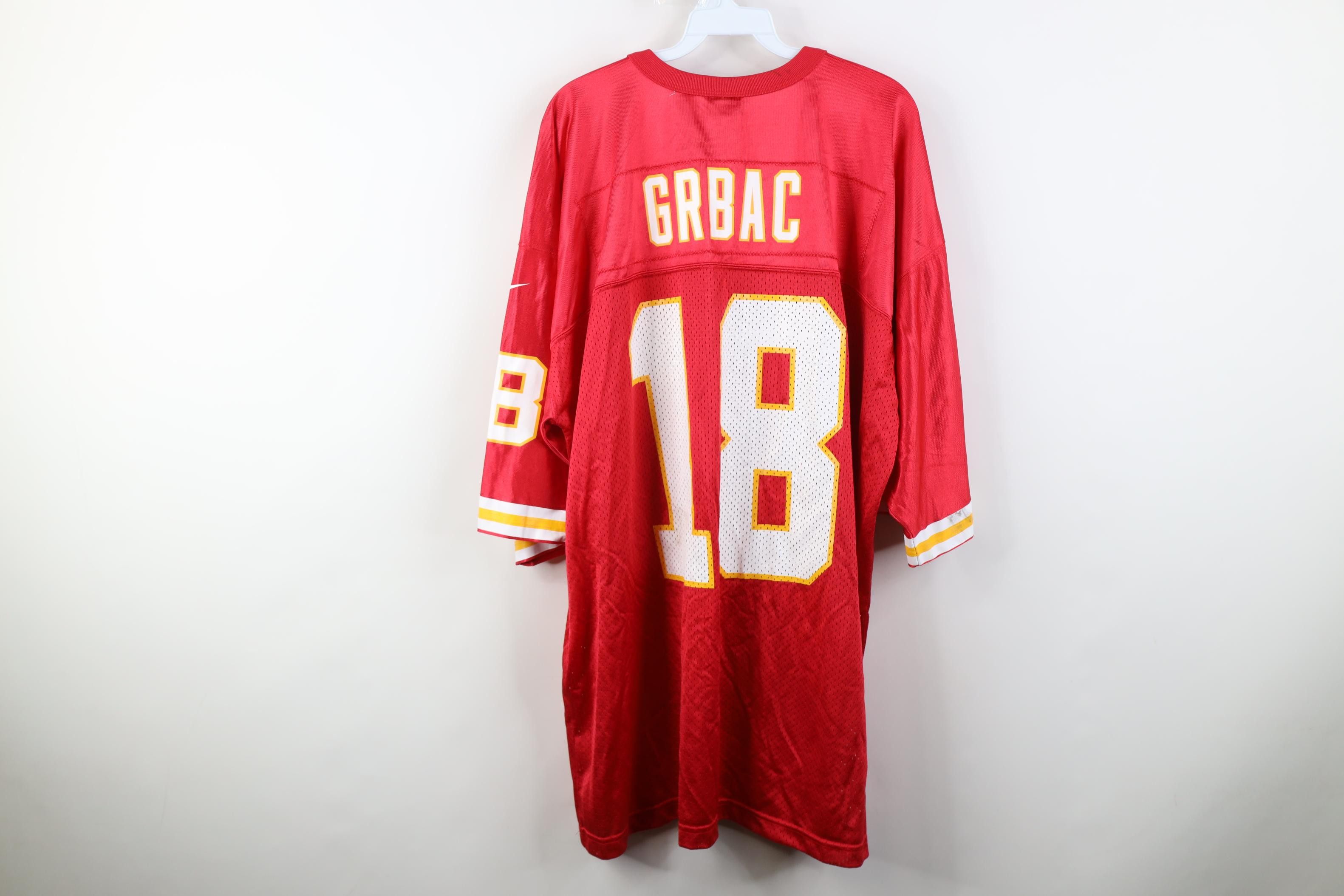 Nike Vintage 90s Y2K Nike Elvis Grbac Kansas City Jersey #18 Size US XXL / EU 58 / 5 - 12 Thumbnail