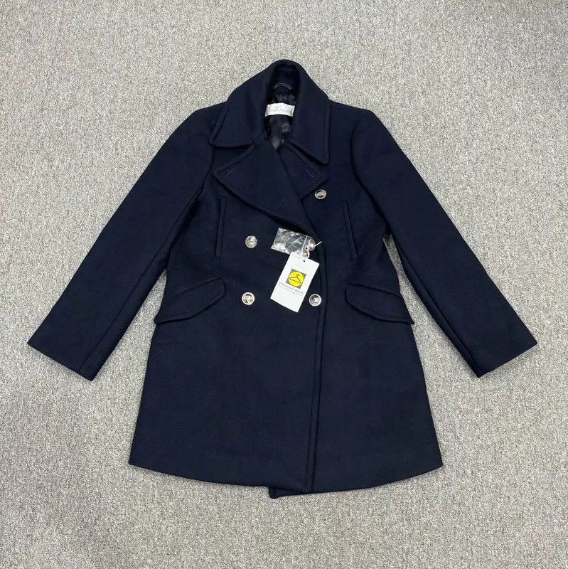 Max Mara MaxMara Blue Polyester Women's Coat 0089 Size M / US 6-8 / IT 42-44 - 1 Thumbnail