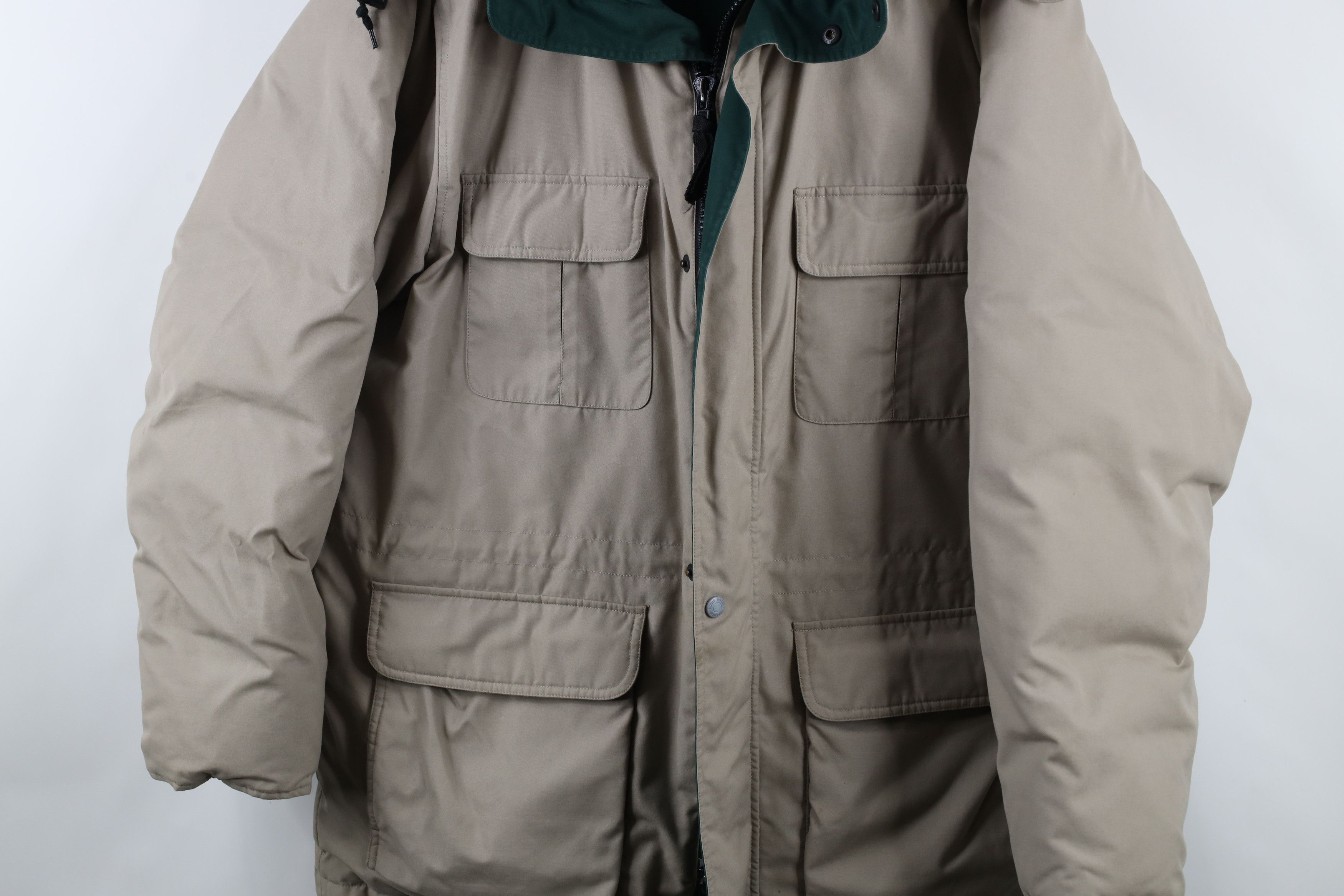 Eddie Bauer × Vintage Vintage 90s Eddie Bauer Line Duck Down Hooded Puffer Jacket Size US L / EU 52-54 / 3 - 3 Thumbnail