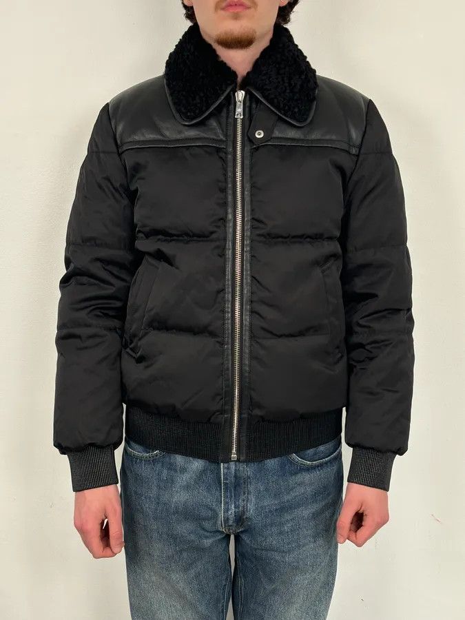 Prada AW2018 Prada Black Puffer Shearling Leather Jacket Size US M / EU 48-50 / 2 - 2 Thumbnail