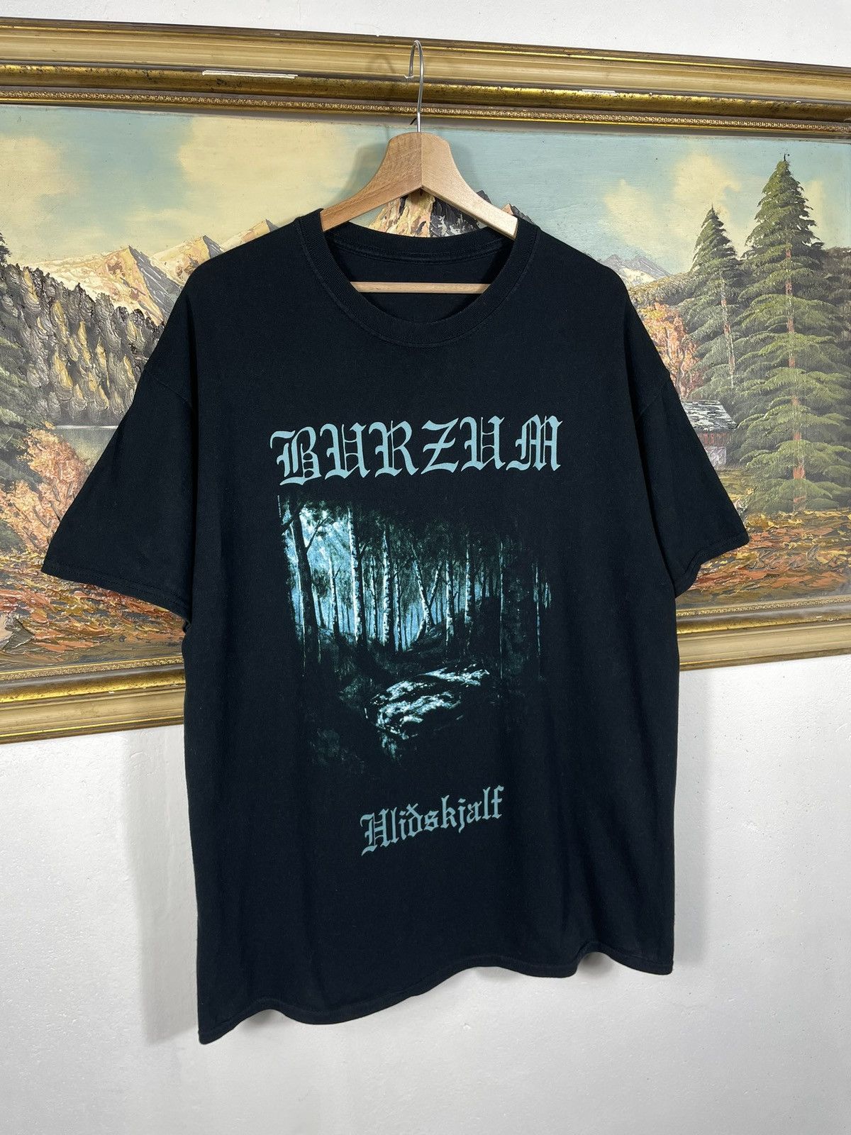 Band Tees Burzum Hlidskjalf 2010 Black Tee Metal Rock Band Merch Tour Size US XL / EU 56 / 4 - 3 Thumbnail