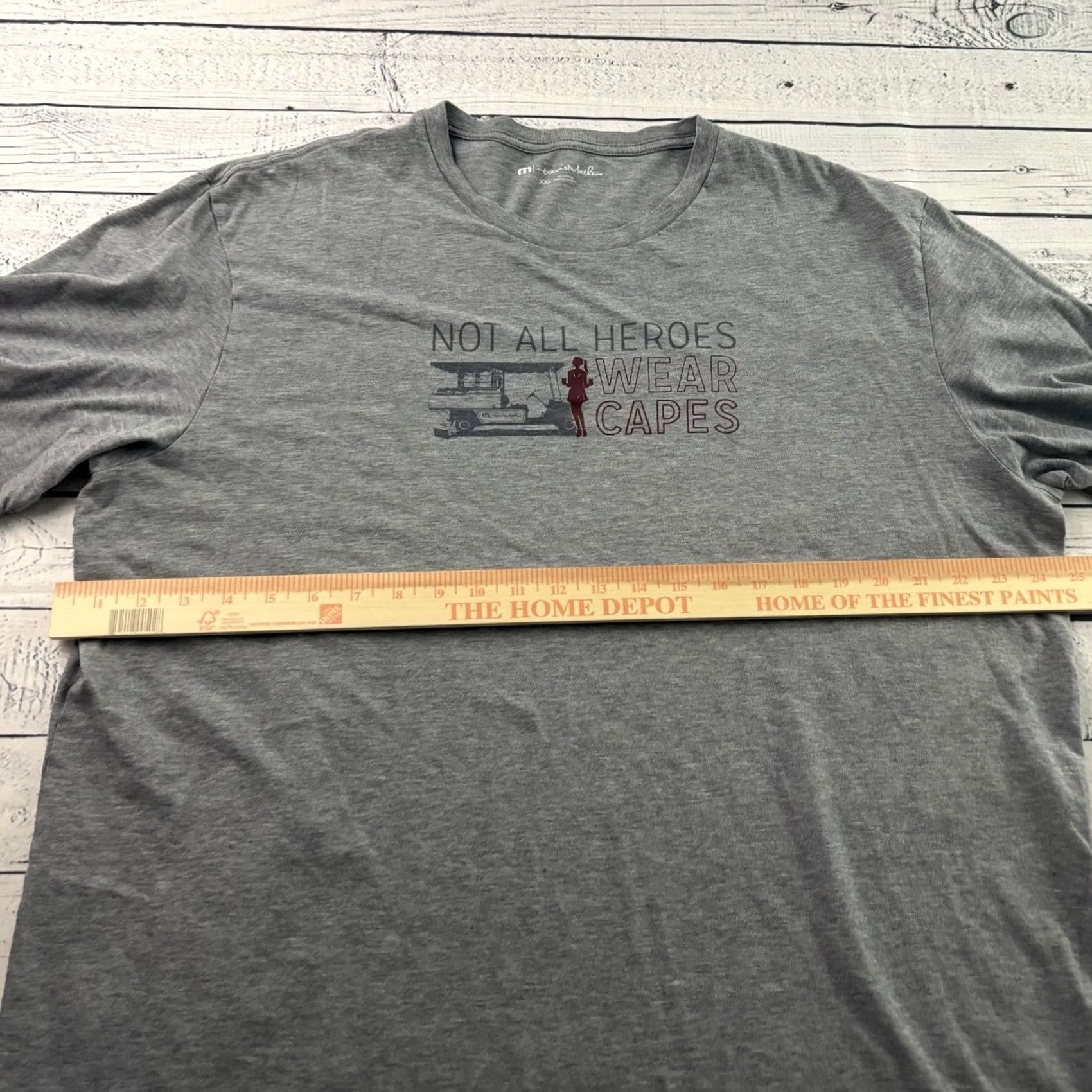 TravisMathew Travis Mathew Not All Heroes Wear Capes Short Sleeve T Shirt Men's L Gray Size US L / EU 52-54 / 3 - 3 Thumbnail